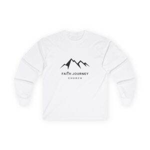 Faith Journey Church Long Sleeve Tee, Inspirational Apparel, Church Event Wear, Casual Faith Clothing