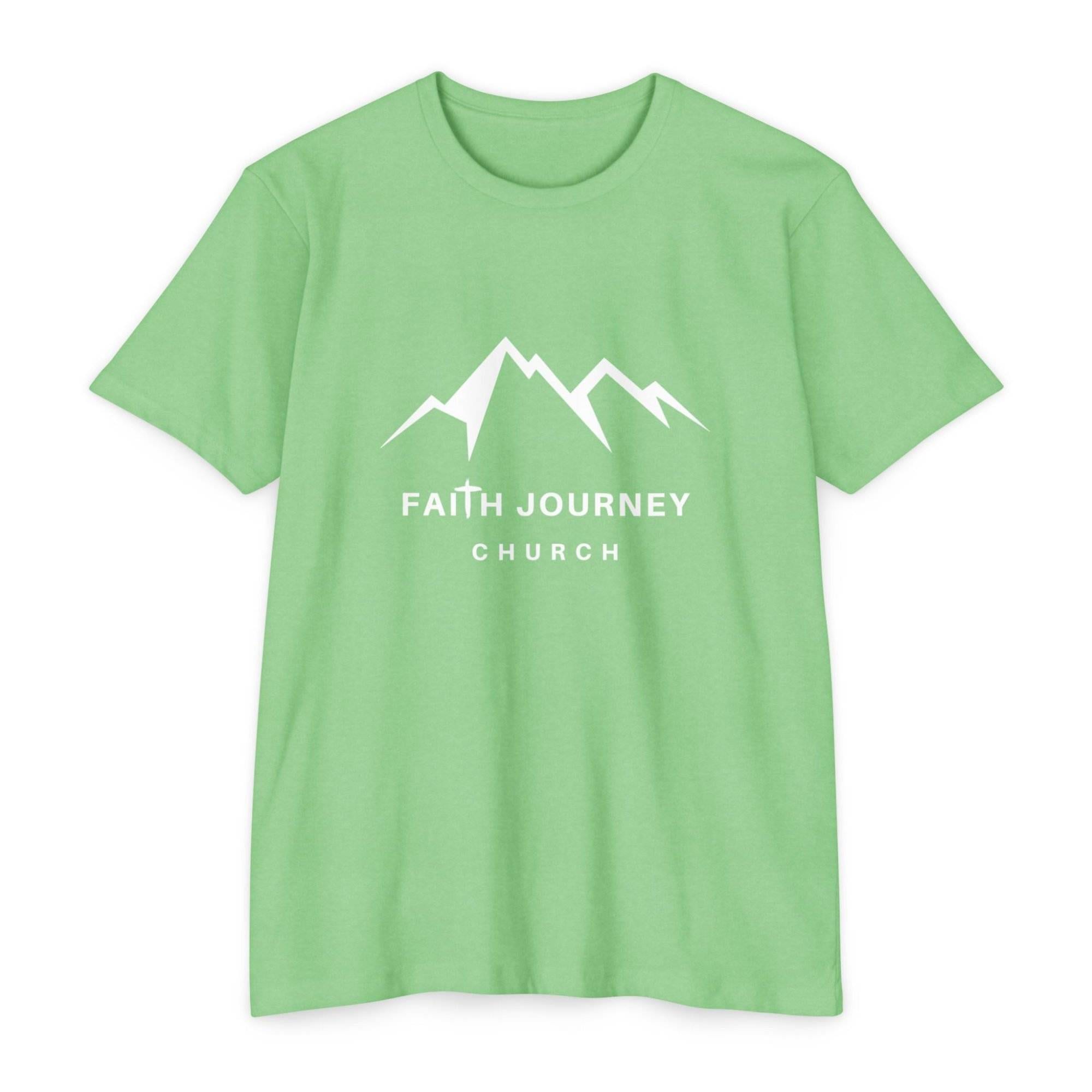 Faith Journey Church Premium T-Shirt, Motivational Tee, Unisex Graphic Shirt, Adventure Shirt 60% Poly - 40% Cotton