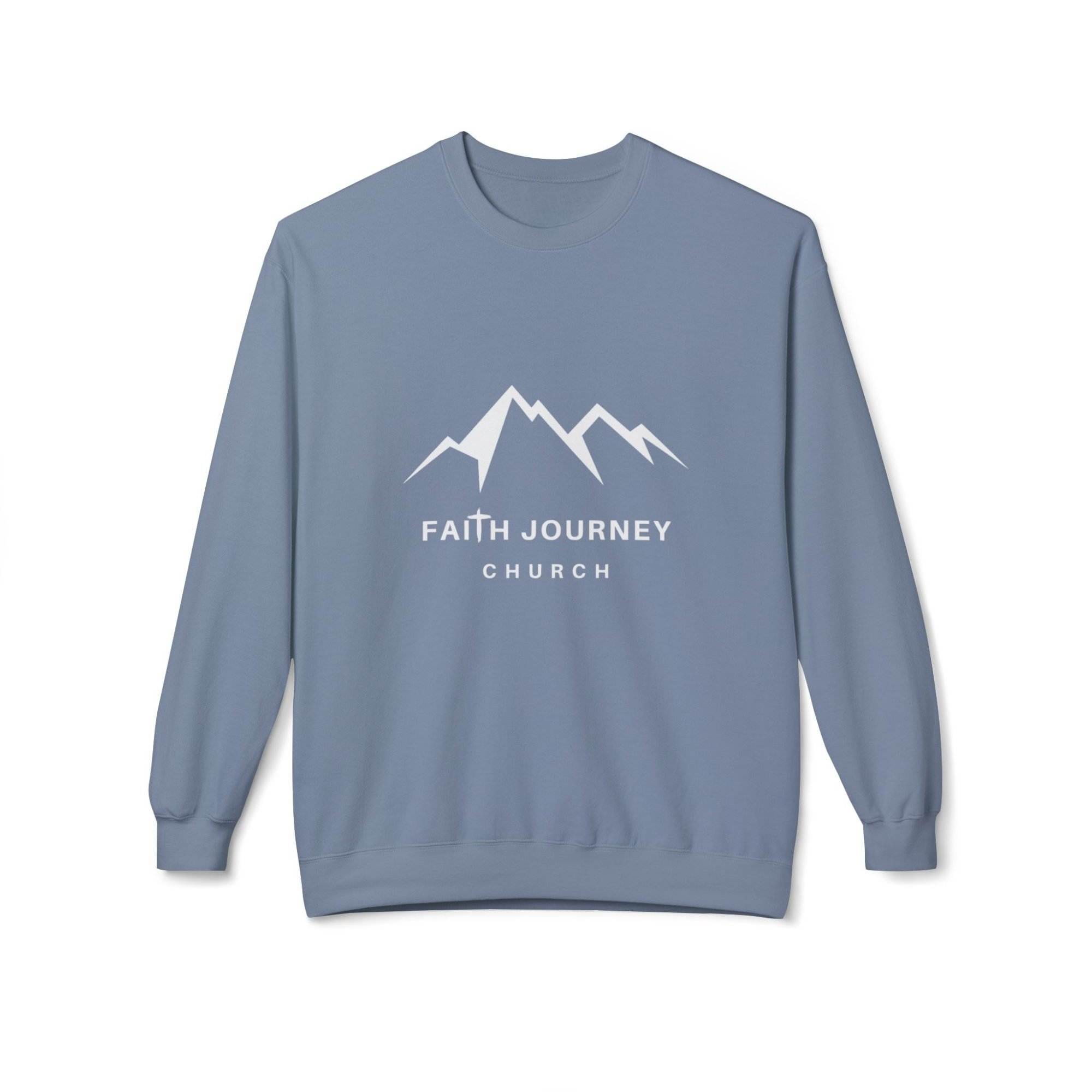 Faith Journey Church Fleece Crewneck Sweatshirt | Unisex, Cozy Layer, Church Apparel - Image 7