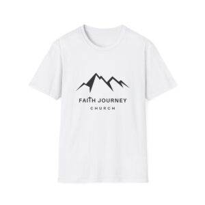 Faith Journey Church Unisex T-Shirt – Inspirational Mountain Design, Perfect for Church Events, Gifts, Casual Wear