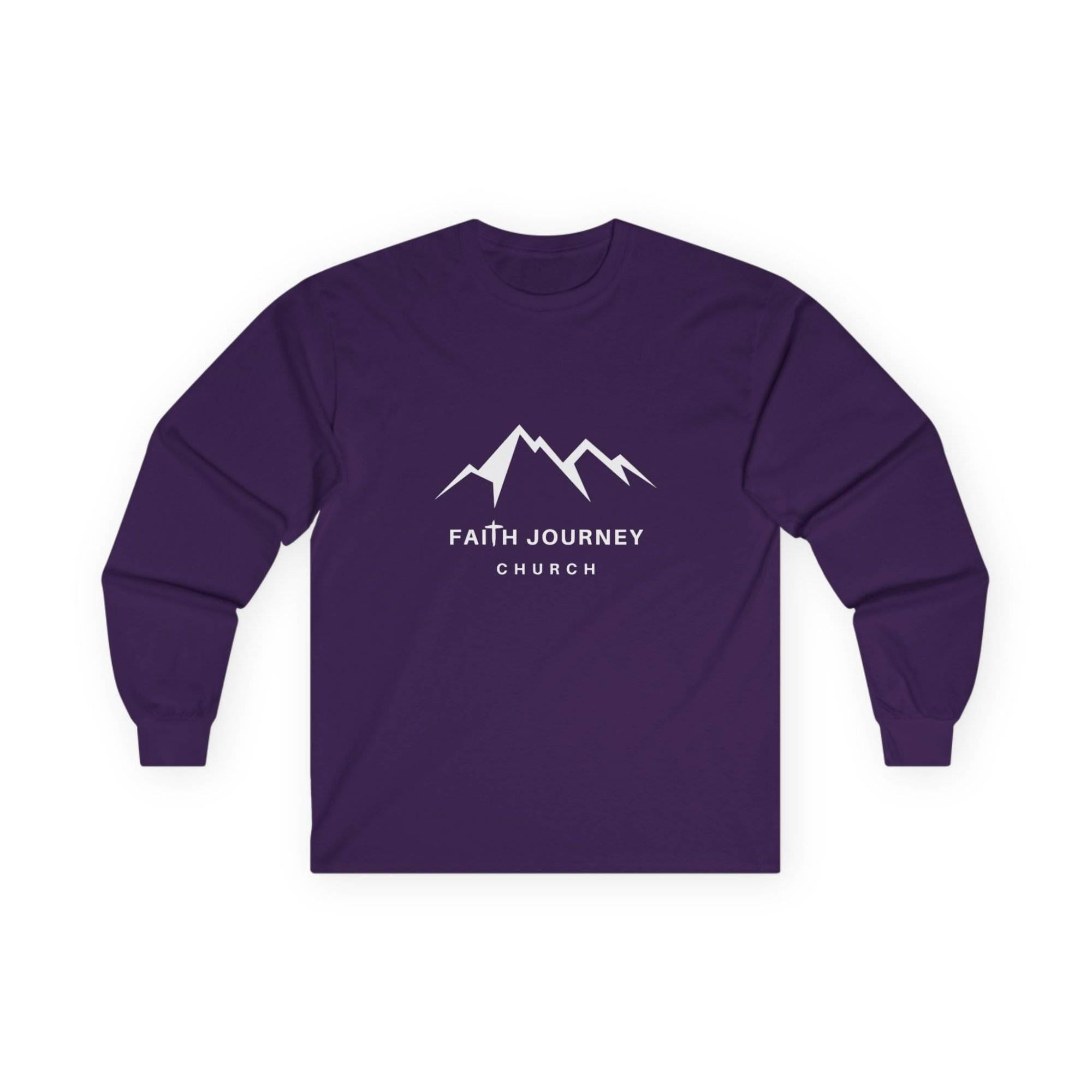 Faith Journey Church Long Sleeve Tee, Inspirational Apparel, Church Event Wear, Casual Faith Clothing - Image 9