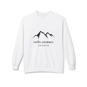 Faith Journey Church Fleece Crewneck Sweatshirt | Unisex, Cozy Layer, Church Apparel