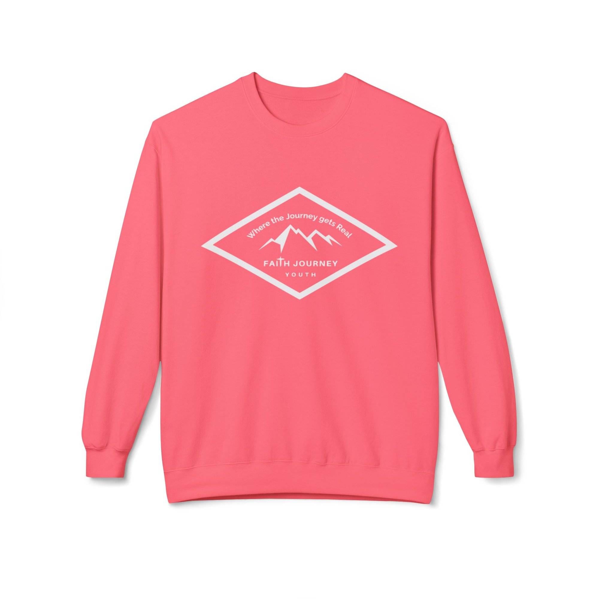 Faith Journey Youth Fleece Crewneck Sweatshirt | Unisex, Cozy Layer, Church Apparel - Image 11