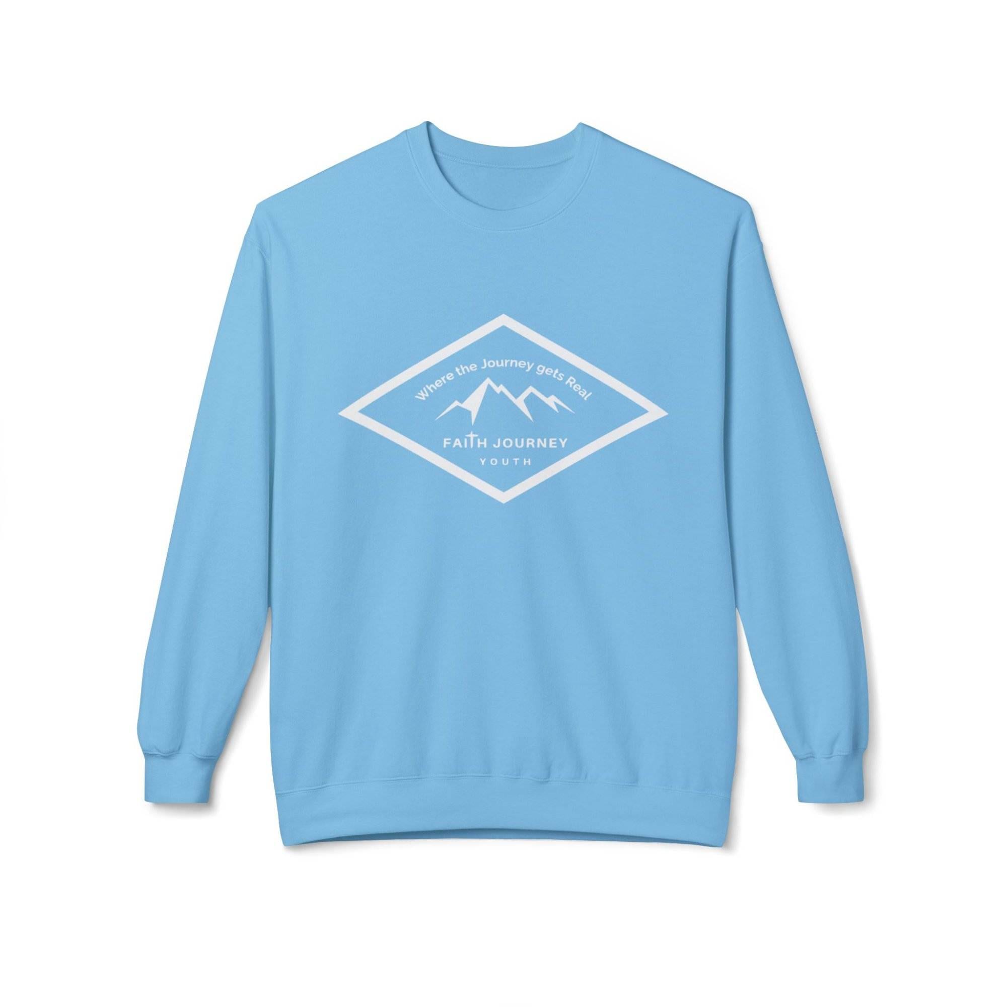 Faith Journey Youth Fleece Crewneck Sweatshirt | Unisex, Cozy Layer, Church Apparel - Image 6