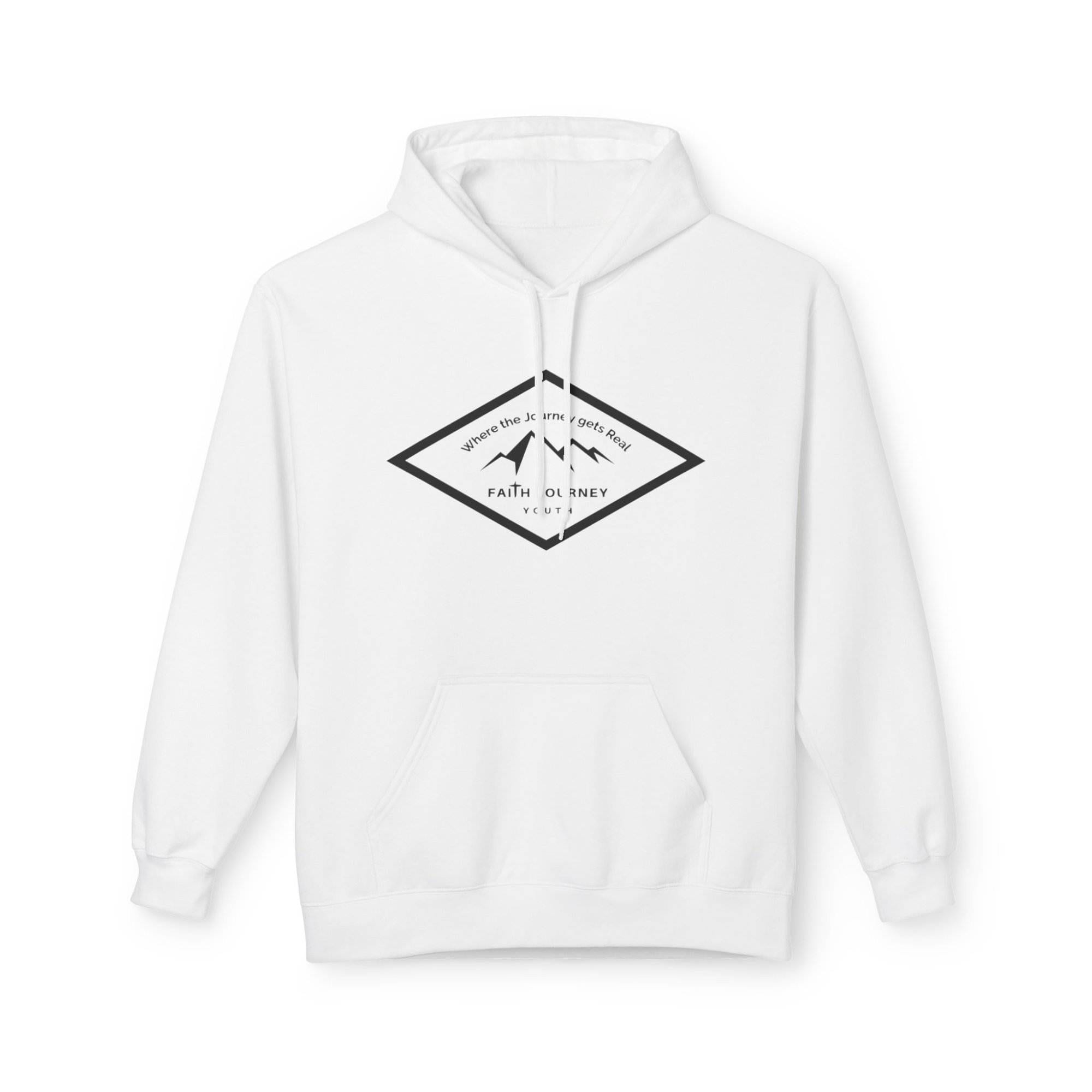 Faith Journey Youth Hoodie | Unisex Fleece Sweatshirt for Church Events, Outdoor Adventures, Cozy Gifts