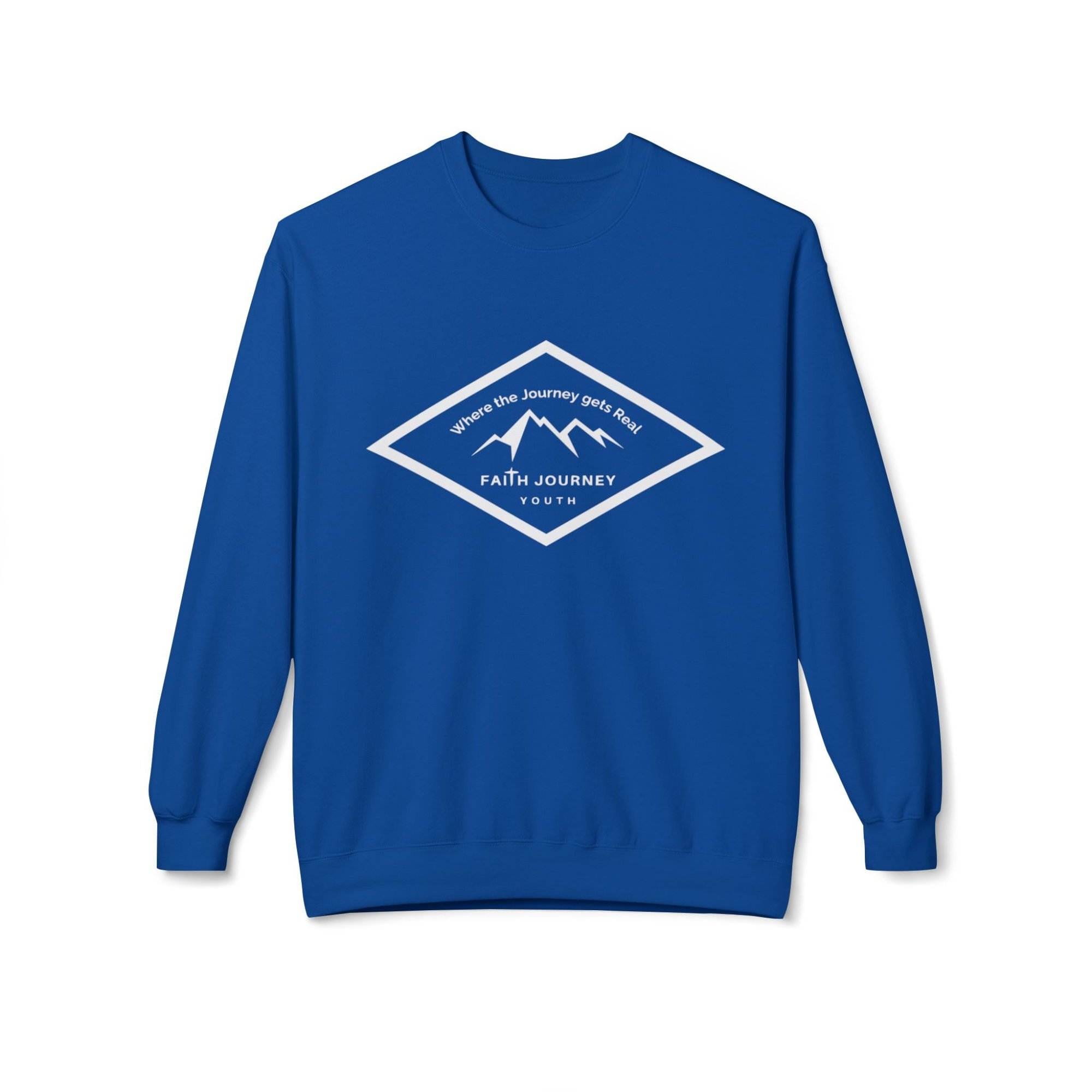 Faith Journey Youth Fleece Crewneck Sweatshirt | Unisex, Cozy Layer, Church Apparel - Image 8