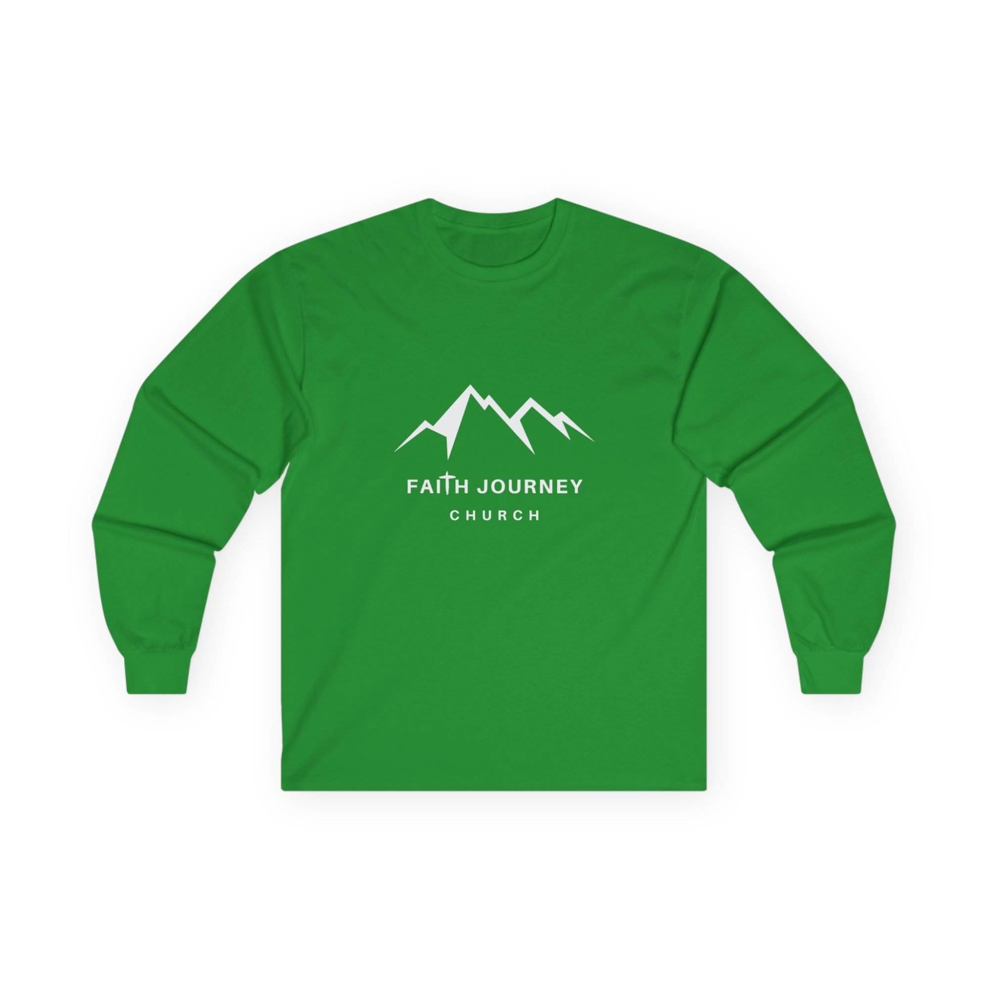 Faith Journey Church Long Sleeve Tee, Inspirational Apparel, Church Event Wear, Casual Faith Clothing - Image 5