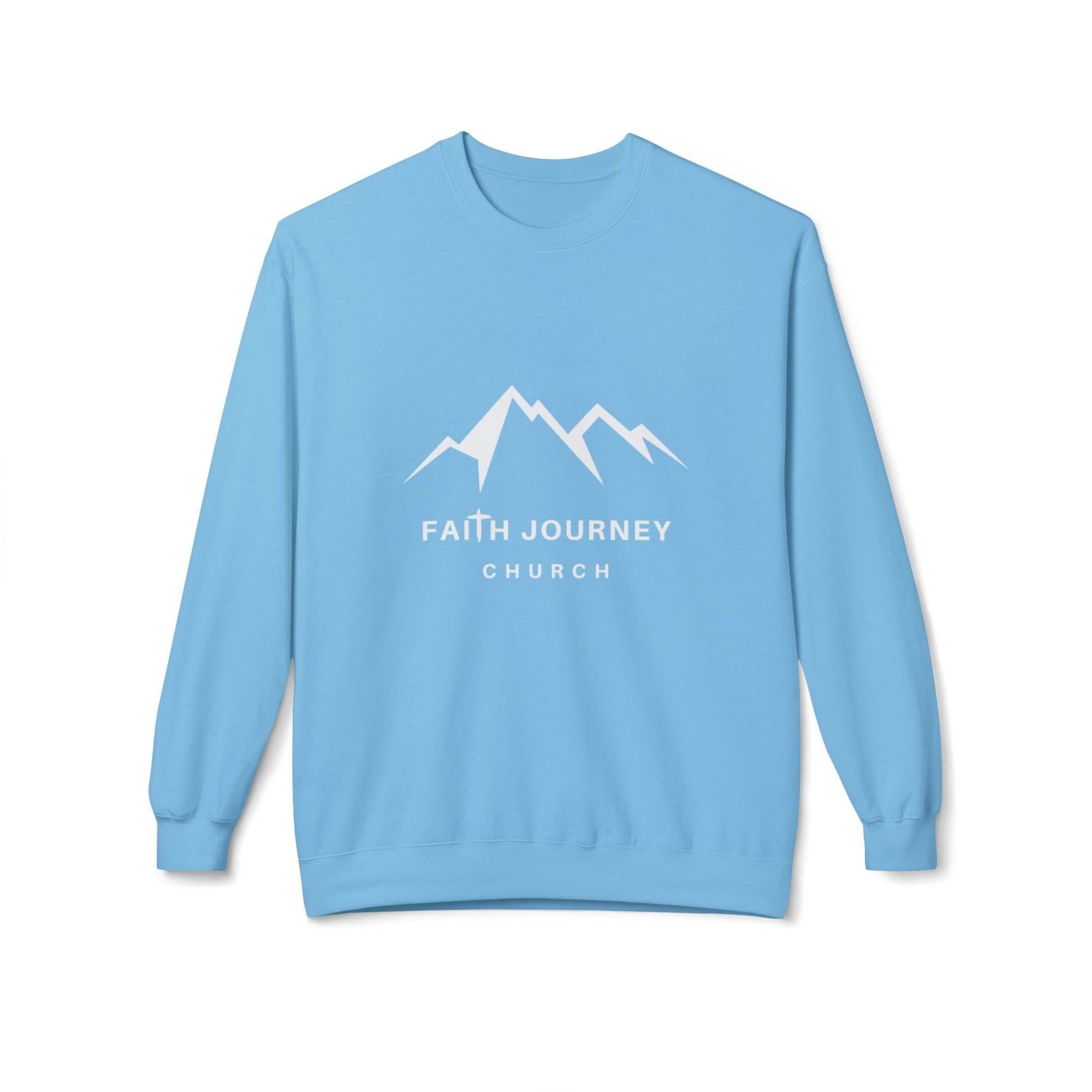 Faith Journey Church Fleece Crewneck Sweatshirt | Unisex, Cozy Layer, Church Apparel - Image 6