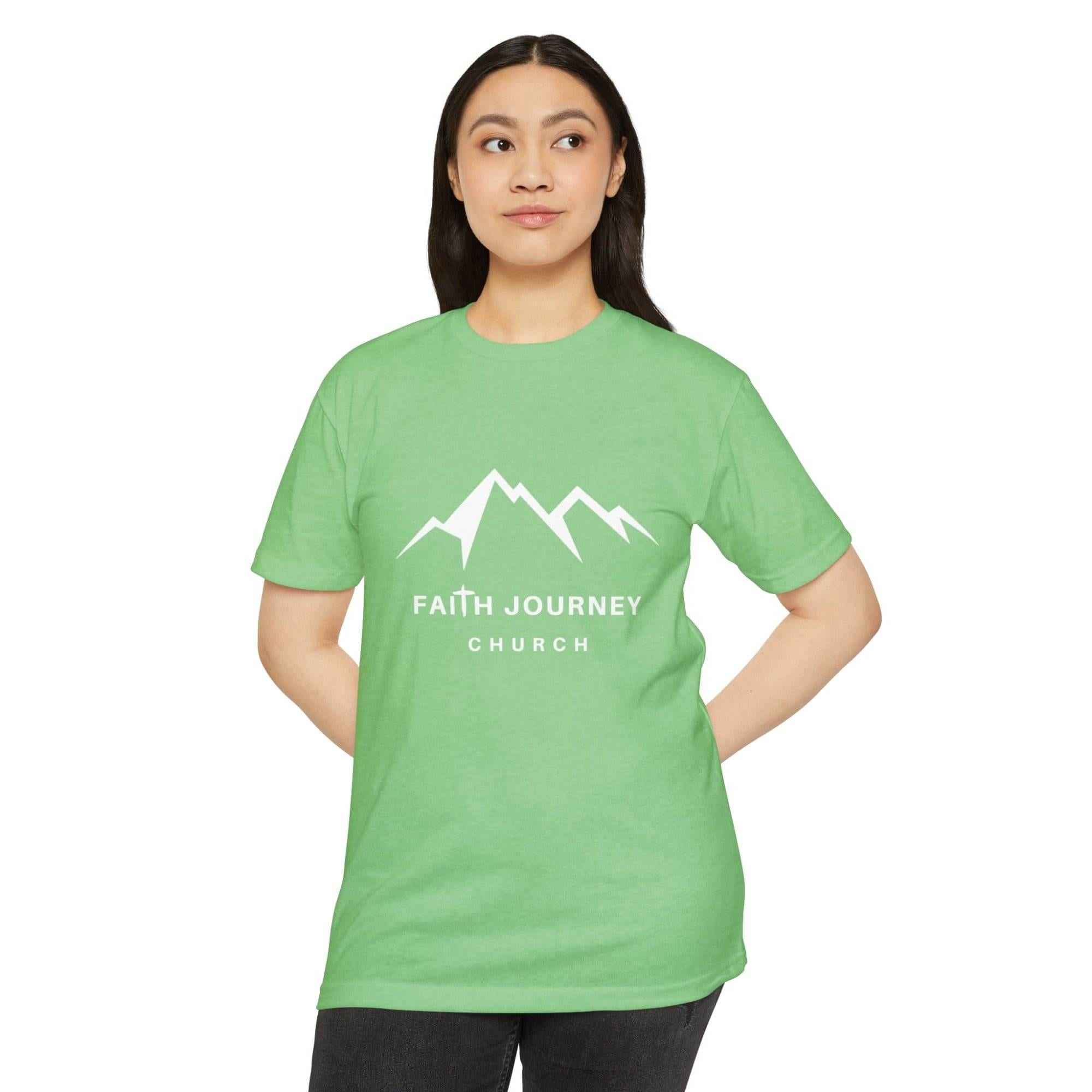 Faith Journey Church Premium T-Shirt, Motivational Tee, Unisex Graphic Shirt, Adventure Shirt 60% Poly - 40% Cotton - Image 3