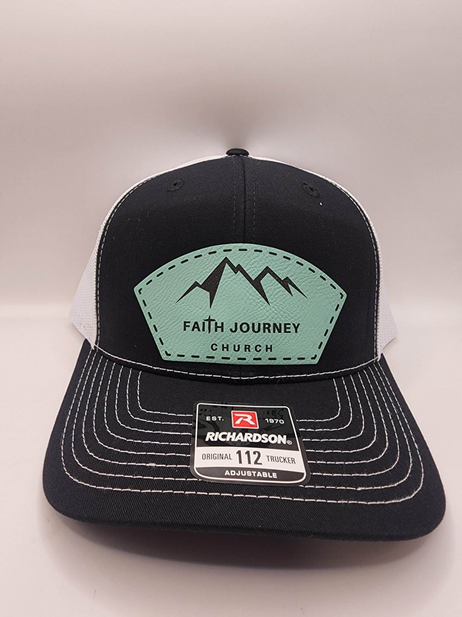 Faith Journey Church Hat - Snap Back - Leatherette Patch - Image 3