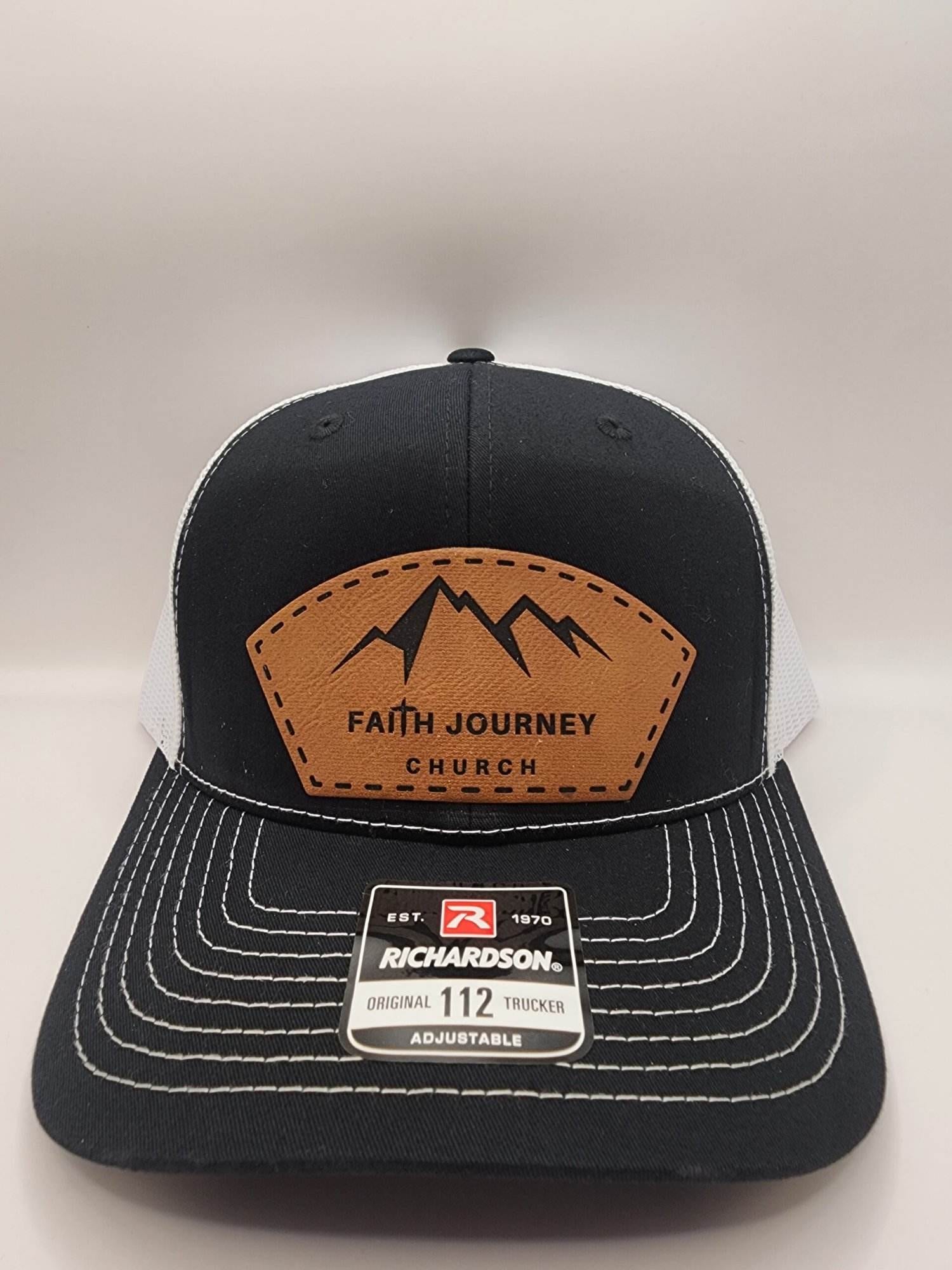 Faith Journey Church Hat - Snap Back - Leatherette Patch - Image 6