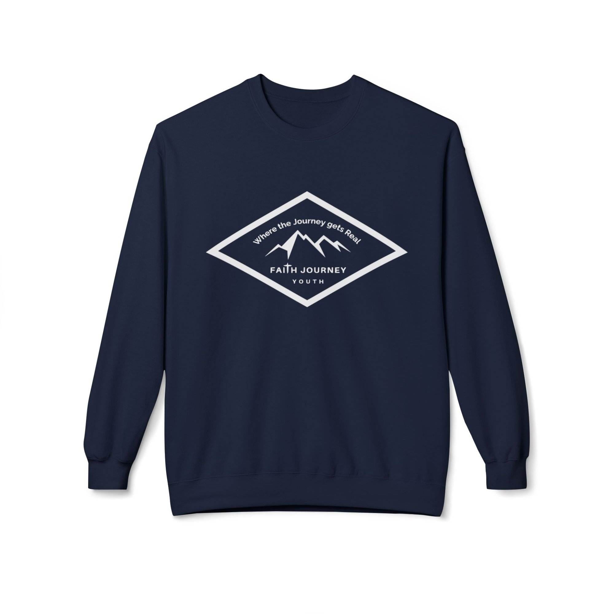 Faith Journey Youth Fleece Crewneck Sweatshirt | Unisex, Cozy Layer, Church Apparel - Image 9