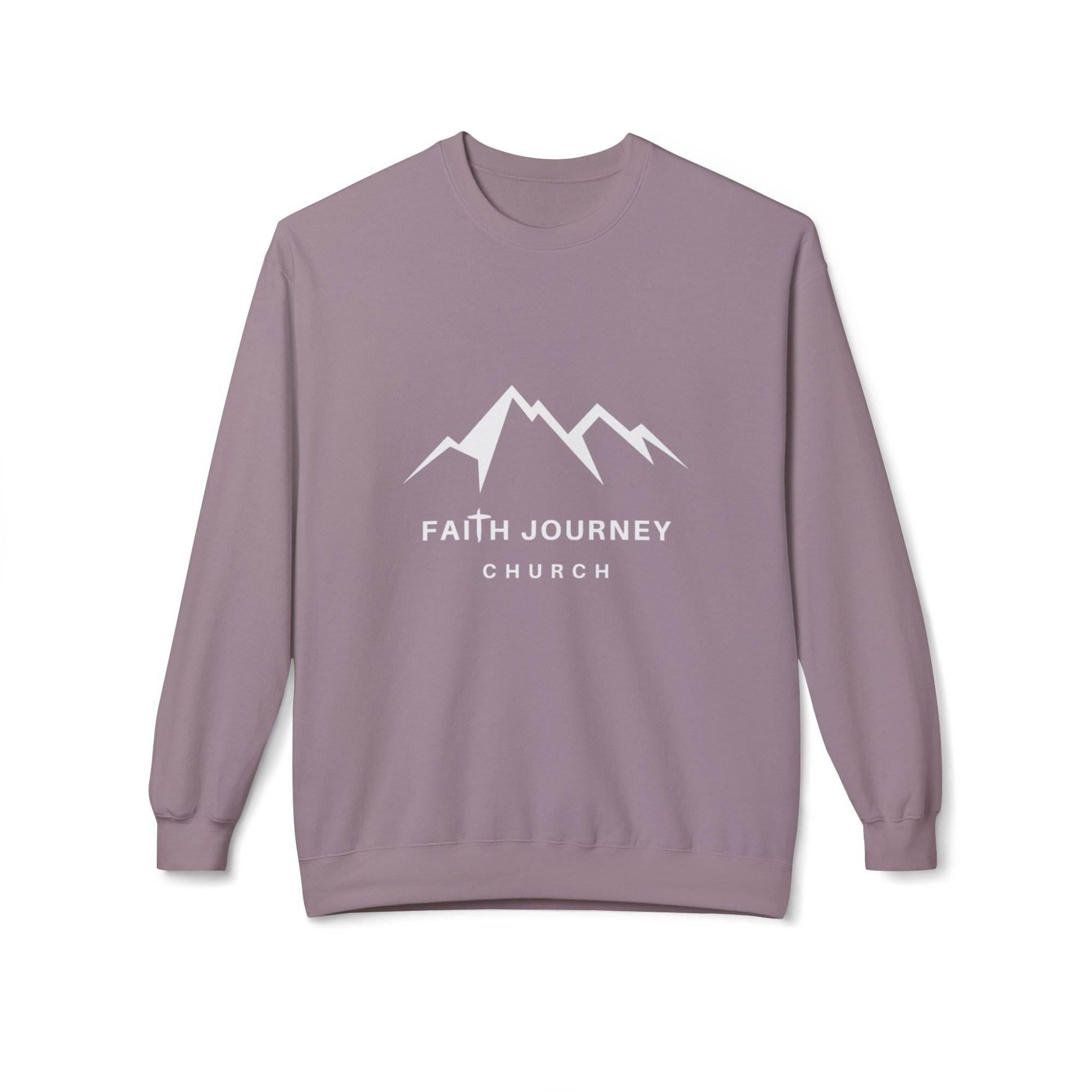 Faith Journey Church Fleece Crewneck Sweatshirt | Unisex, Cozy Layer, Church Apparel - Image 10