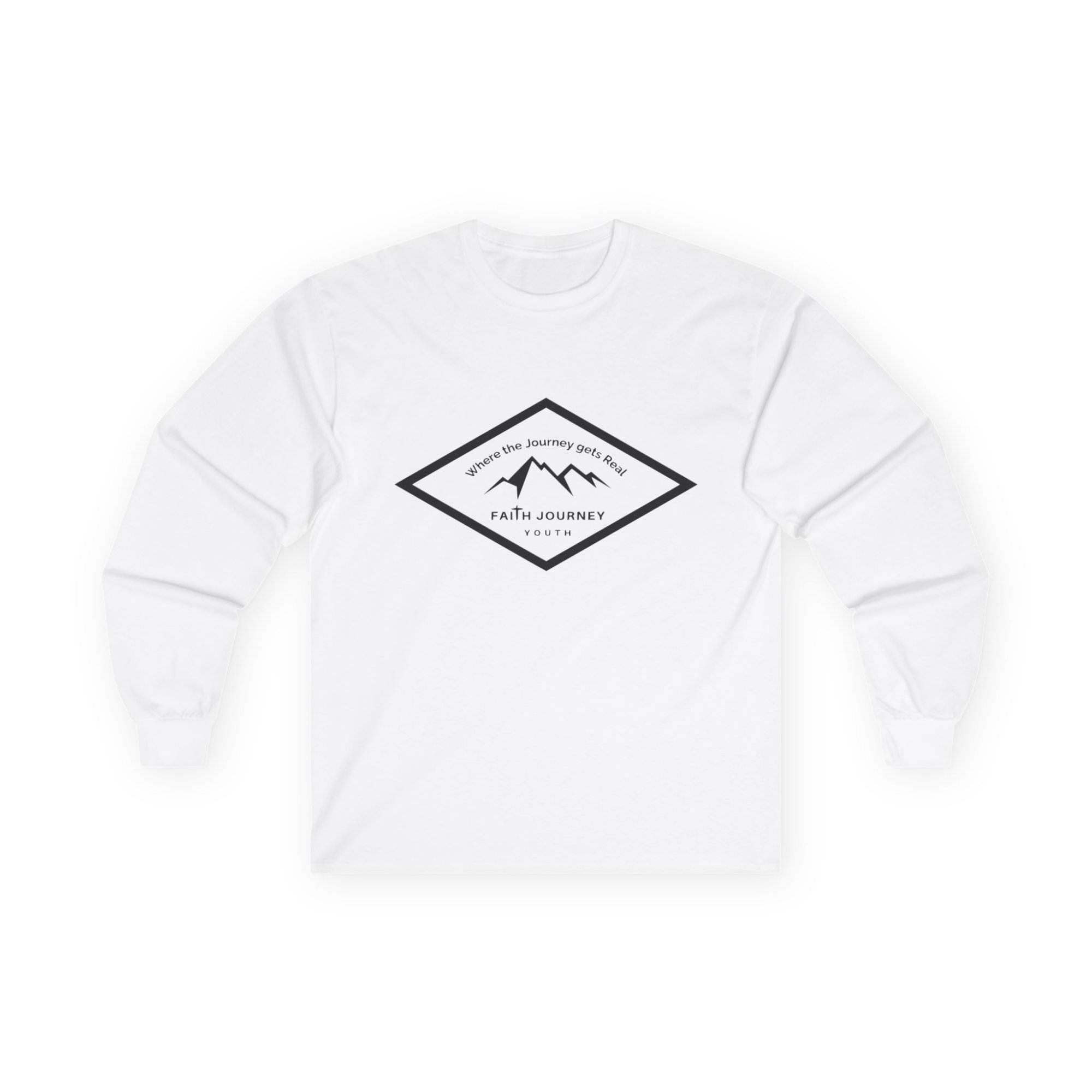 Faith Journey Youth Long Sleeve Tee, Inspirational Apparel, Church Event Wear, Casual Faith Clothing