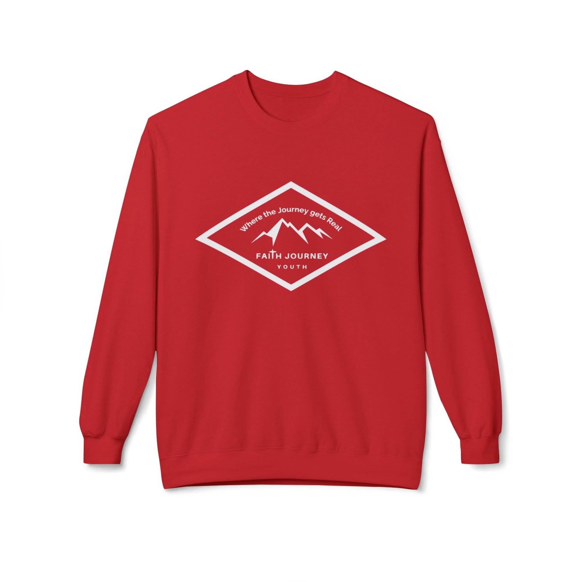 Faith Journey Youth Fleece Crewneck Sweatshirt | Unisex, Cozy Layer, Church Apparel - Image 12