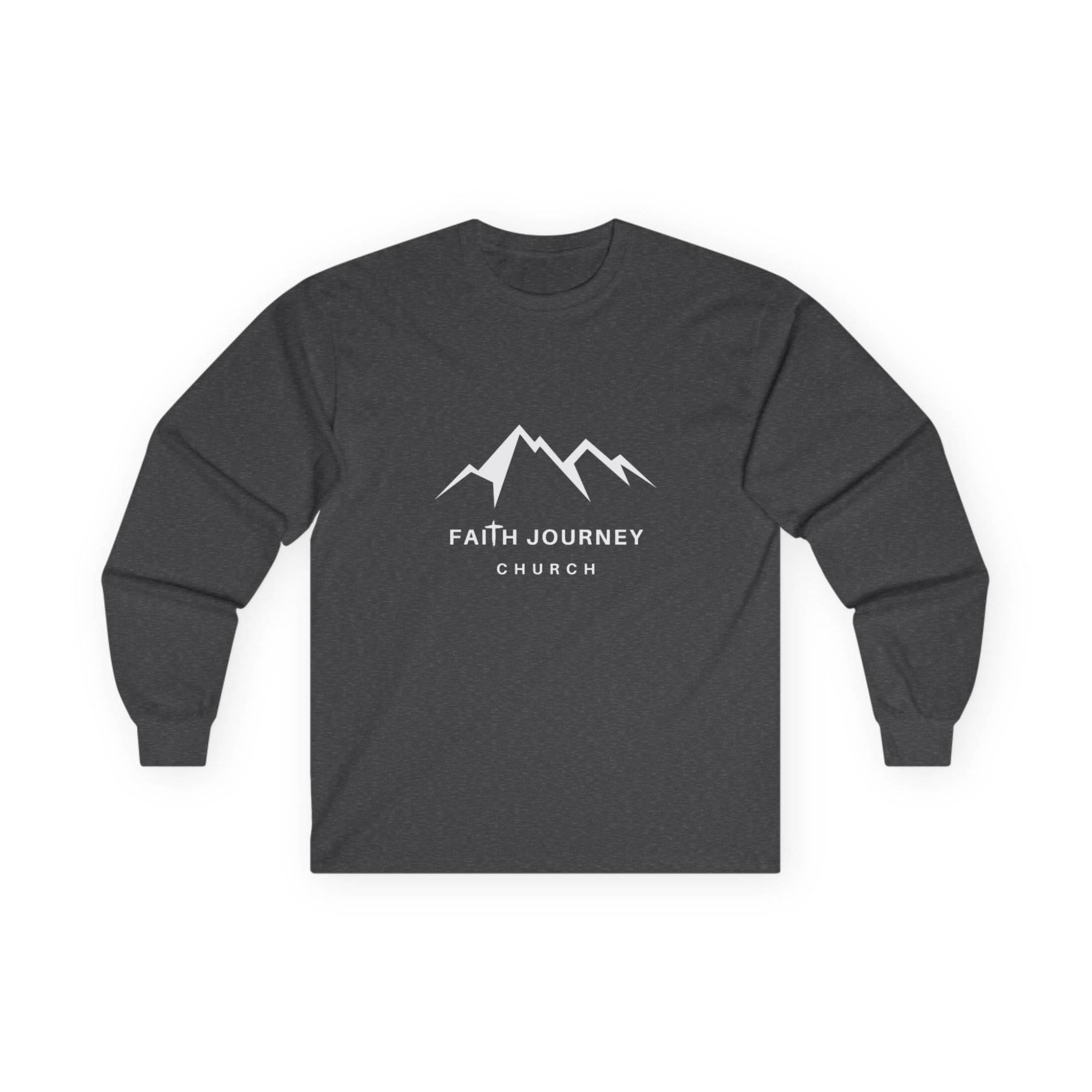 Faith Journey Church Long Sleeve Tee, Inspirational Apparel, Church Event Wear, Casual Faith Clothing - Image 6