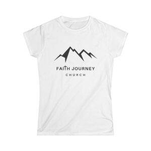 Faith Journey Church Women’s Tee, Motivational Shirt, Church Apparel, Faith-Based Clothing
