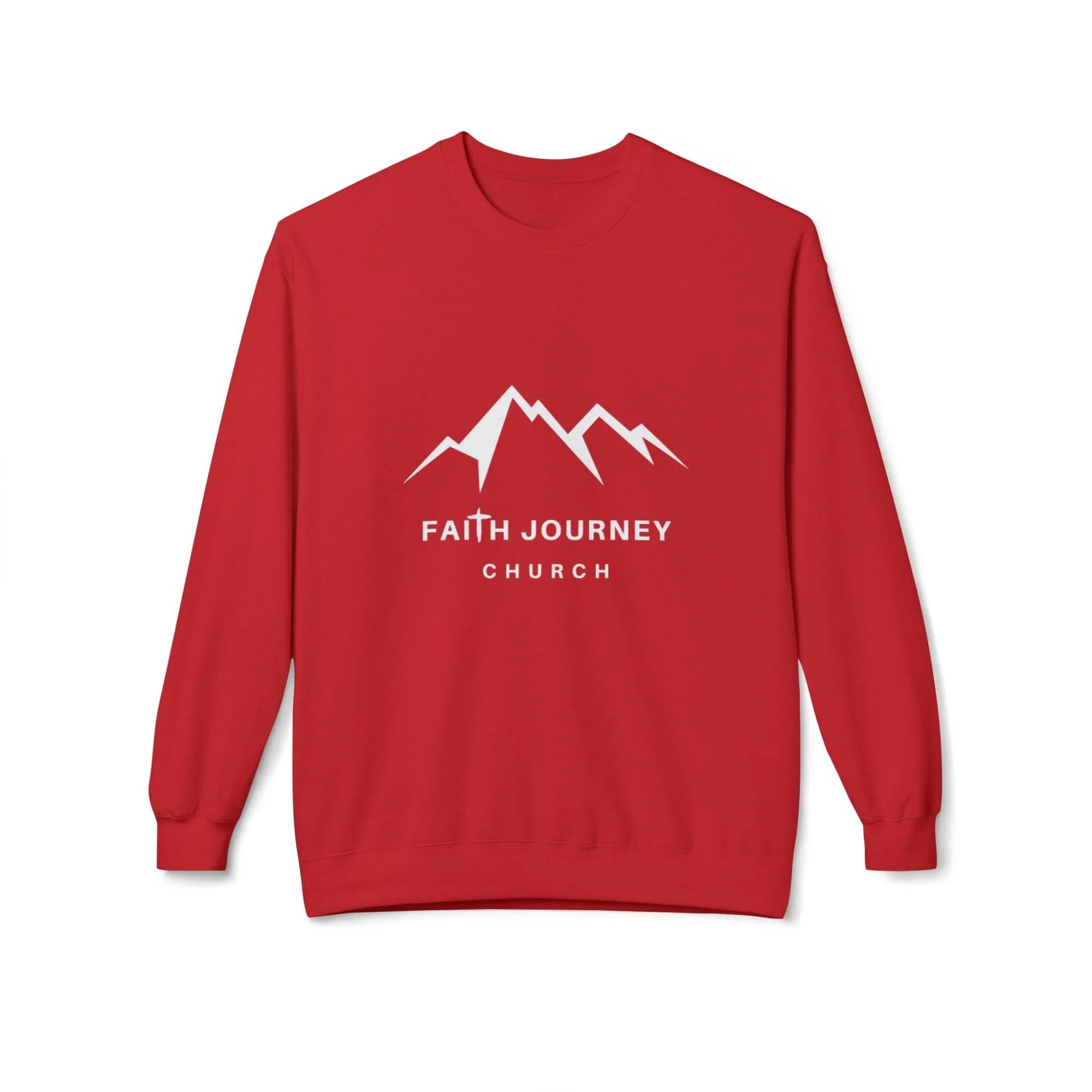 Faith Journey Church Fleece Crewneck Sweatshirt | Unisex, Cozy Layer, Church Apparel - Image 12