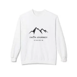 Faith Journey Church Fleece Crewneck Sweatshirt | Unisex, Cozy Layer, Church Apparel
