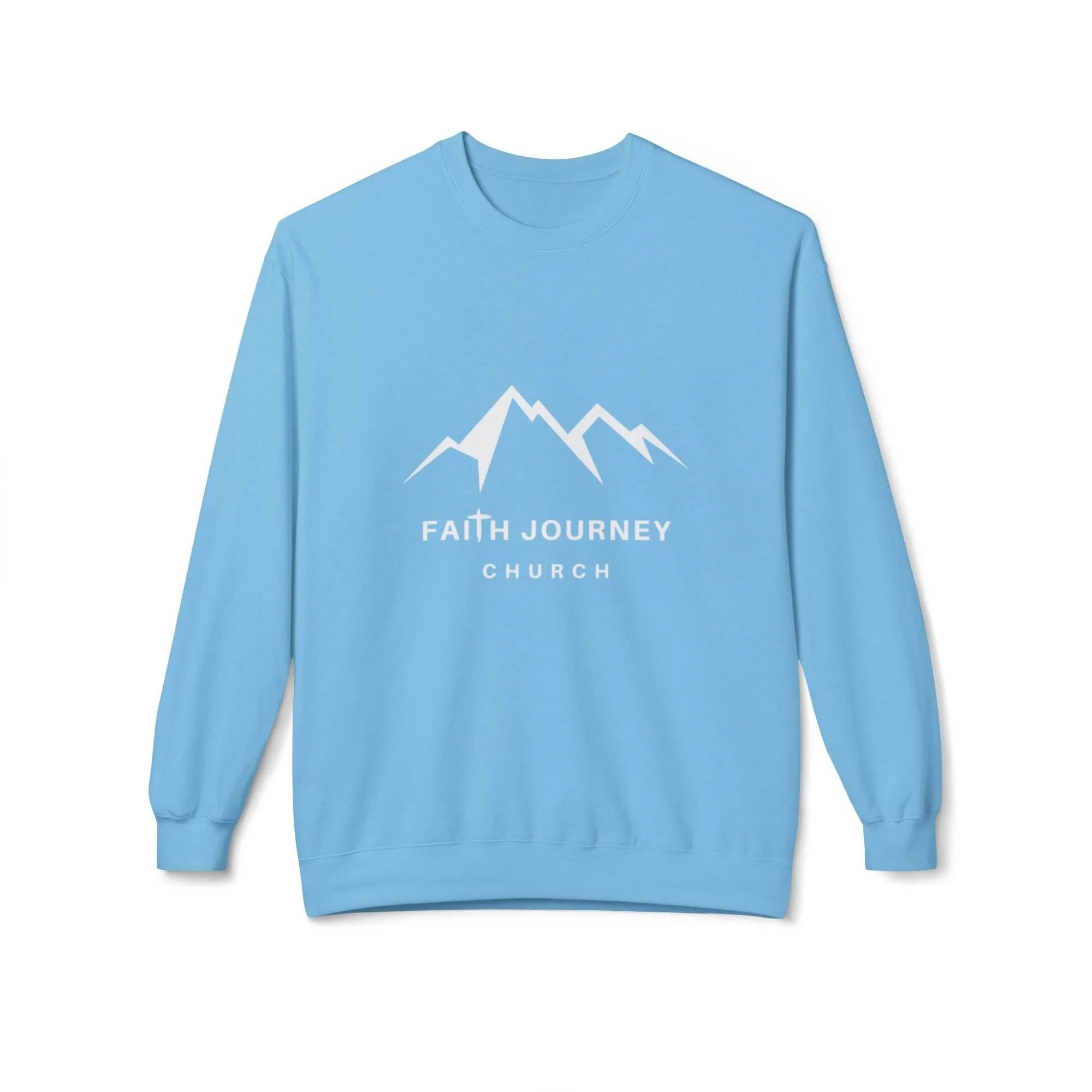 Faith Journey Church Fleece Crewneck Sweatshirt | Unisex, Cozy Layer, Church Apparel - Image 6