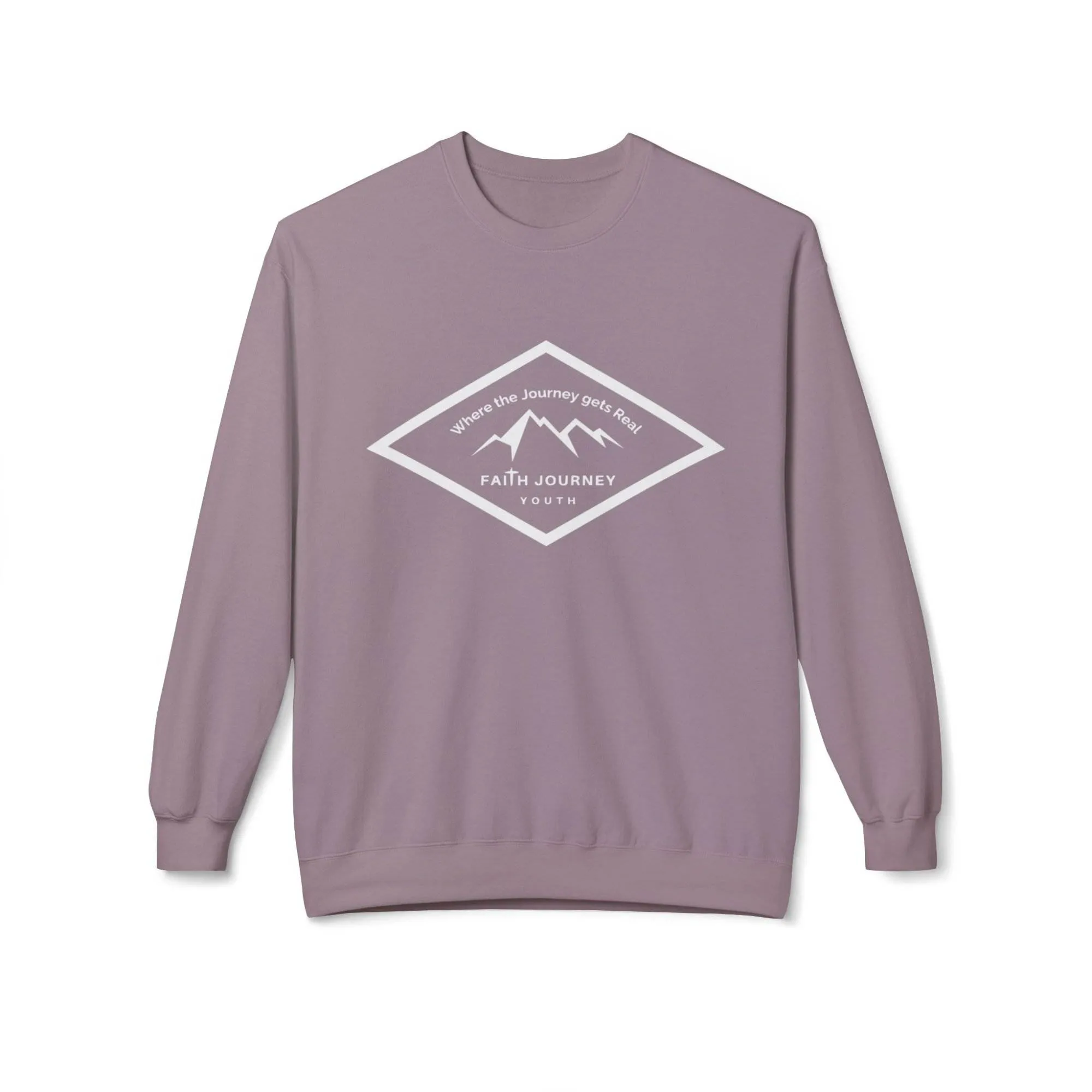 Faith Journey Youth Fleece Crewneck Sweatshirt | Unisex, Cozy Layer, Church Apparel - Image 10