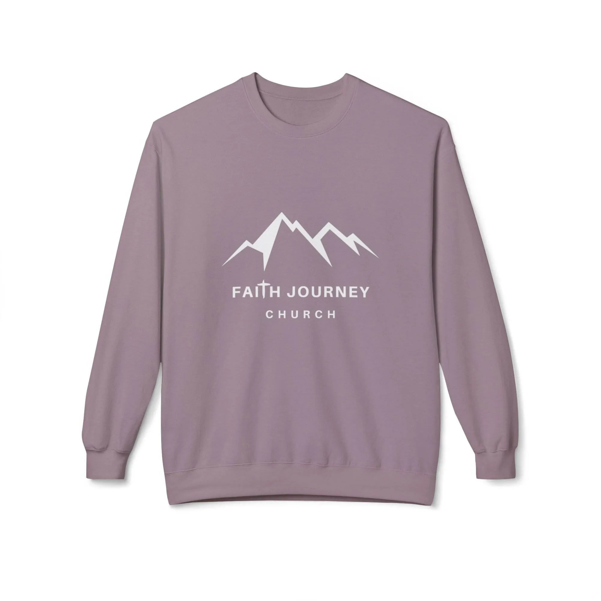 Faith Journey Church Fleece Crewneck Sweatshirt | Unisex, Cozy Layer, Church Apparel - Image 10