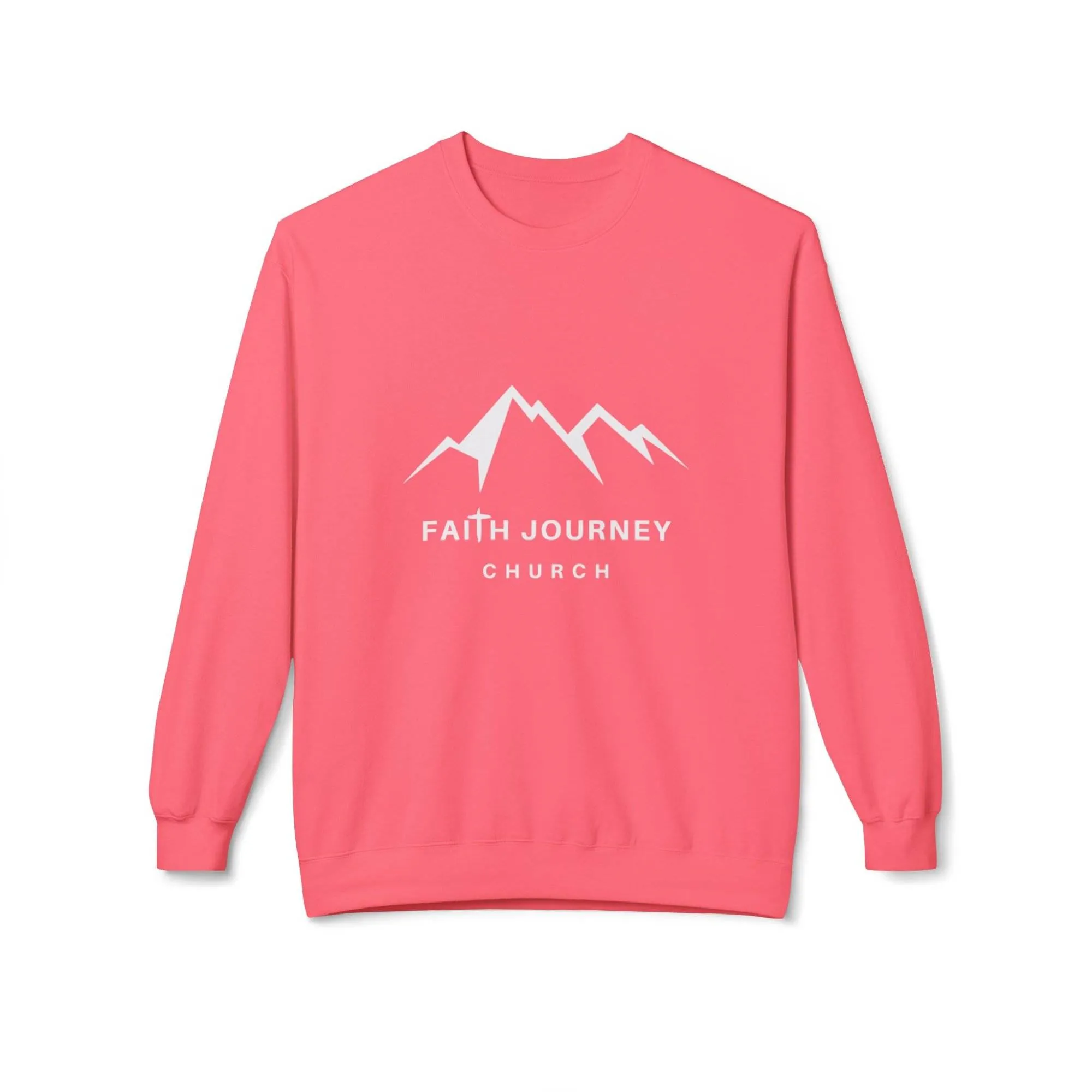 Faith Journey Church Fleece Crewneck Sweatshirt | Unisex, Cozy Layer, Church Apparel - Image 11