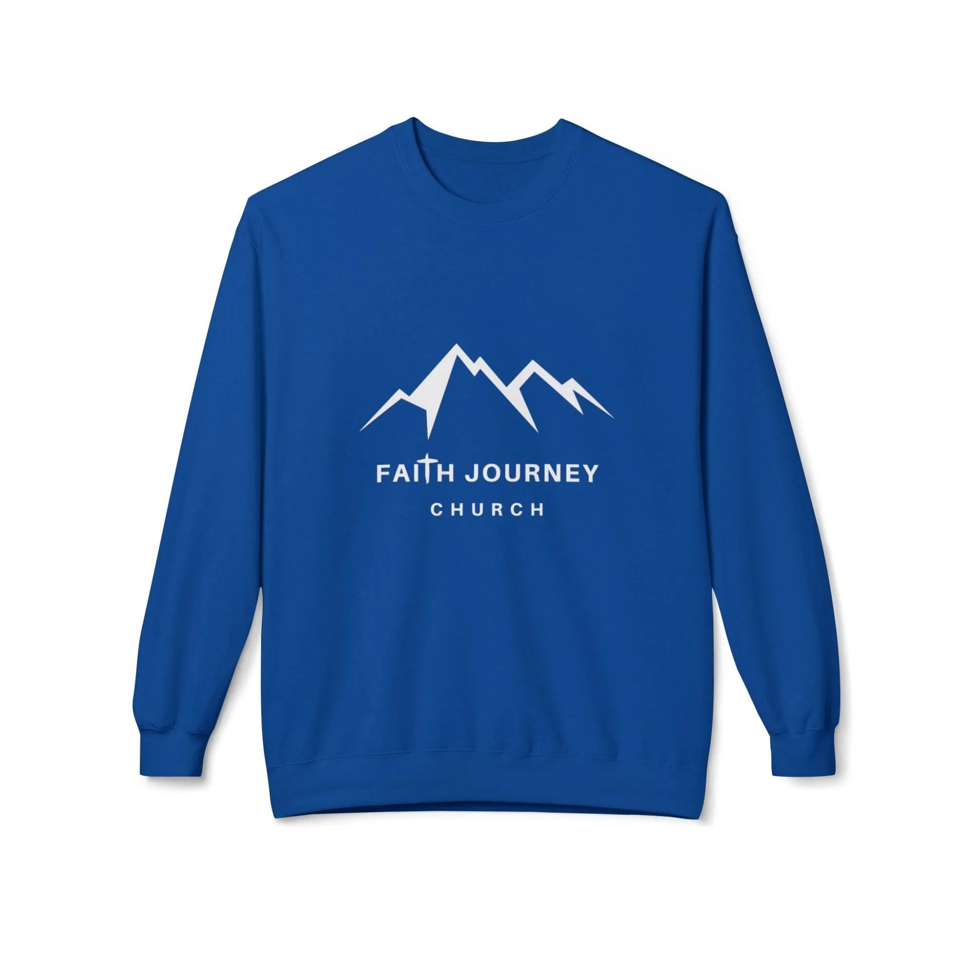 Faith Journey Church Fleece Crewneck Sweatshirt | Unisex, Cozy Layer, Church Apparel - Image 8