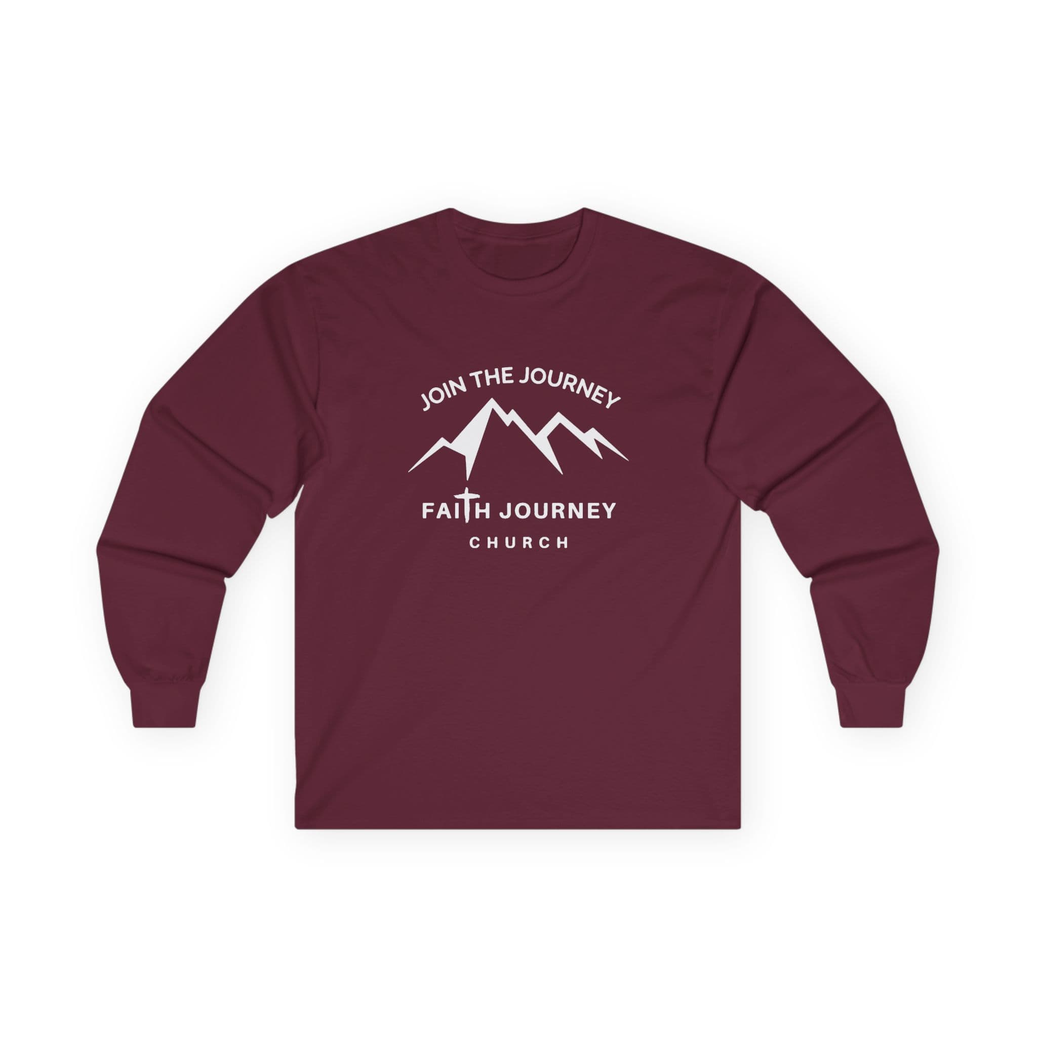 Faith Journey Church "Join the Journey" Long Sleeve Tee, Inspirational Apparel, Church Event Wear, Casual Faith Clothing - Image 4
