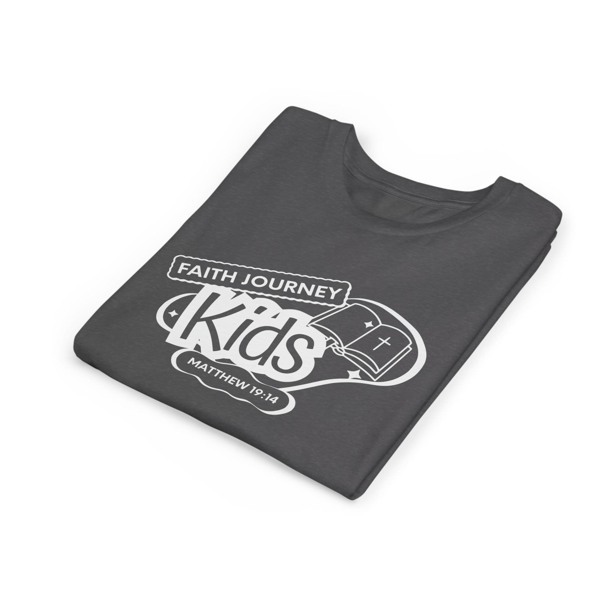 Faith Journey Kids Youth T‑Shirt – Matthew 19:14 Church Kids Tee - Image 32