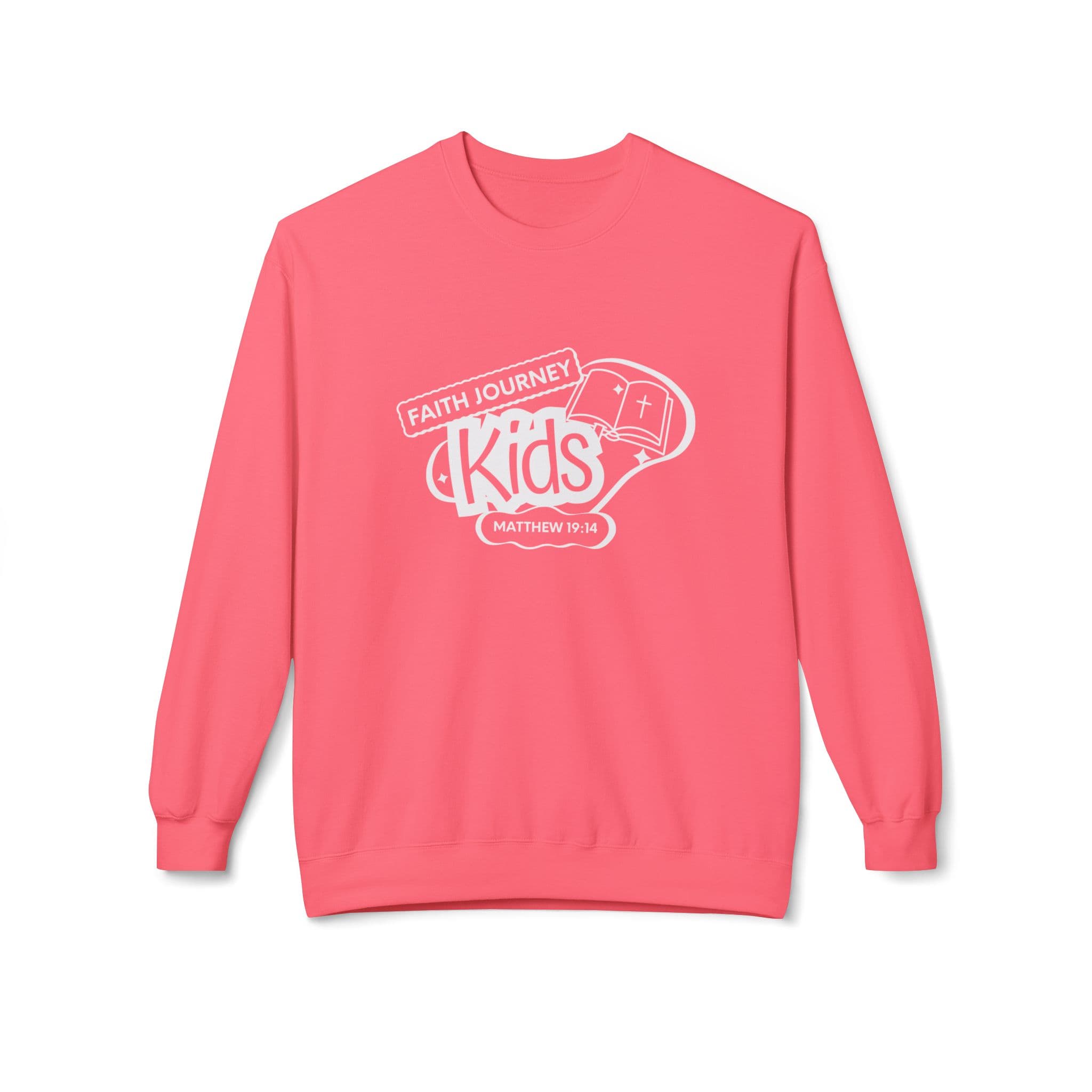 "Faith Journey Kids" - Fleece Crewneck Sweatshirt | Unisex, Cozy Layer, Church Apparel - Image 11