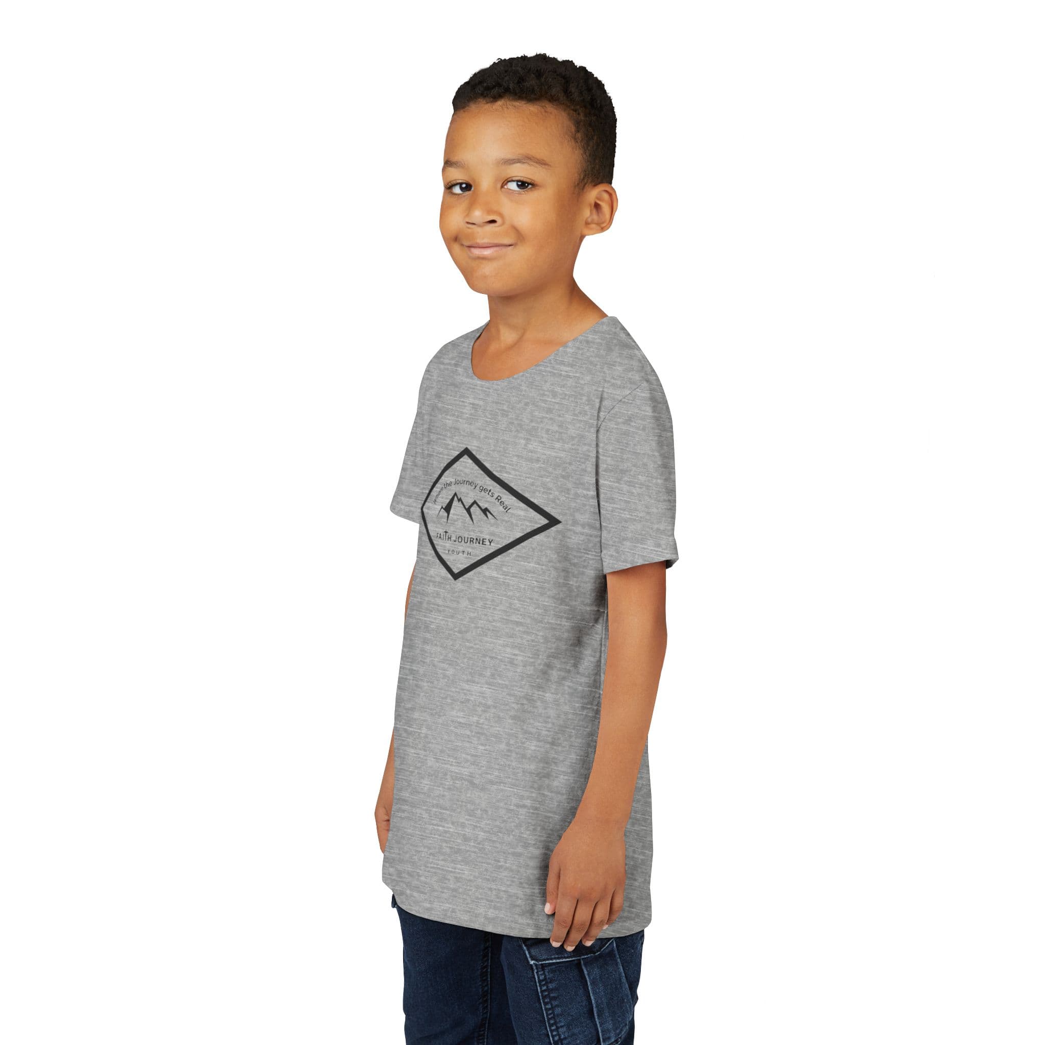 "Faith Journey Youth" Kids Size Short Sleeve Tee - Motivational Shirt for Kids, Great for Church Events, Inspirational Gift, Casual Wear, Outdoor [...] - Image 15