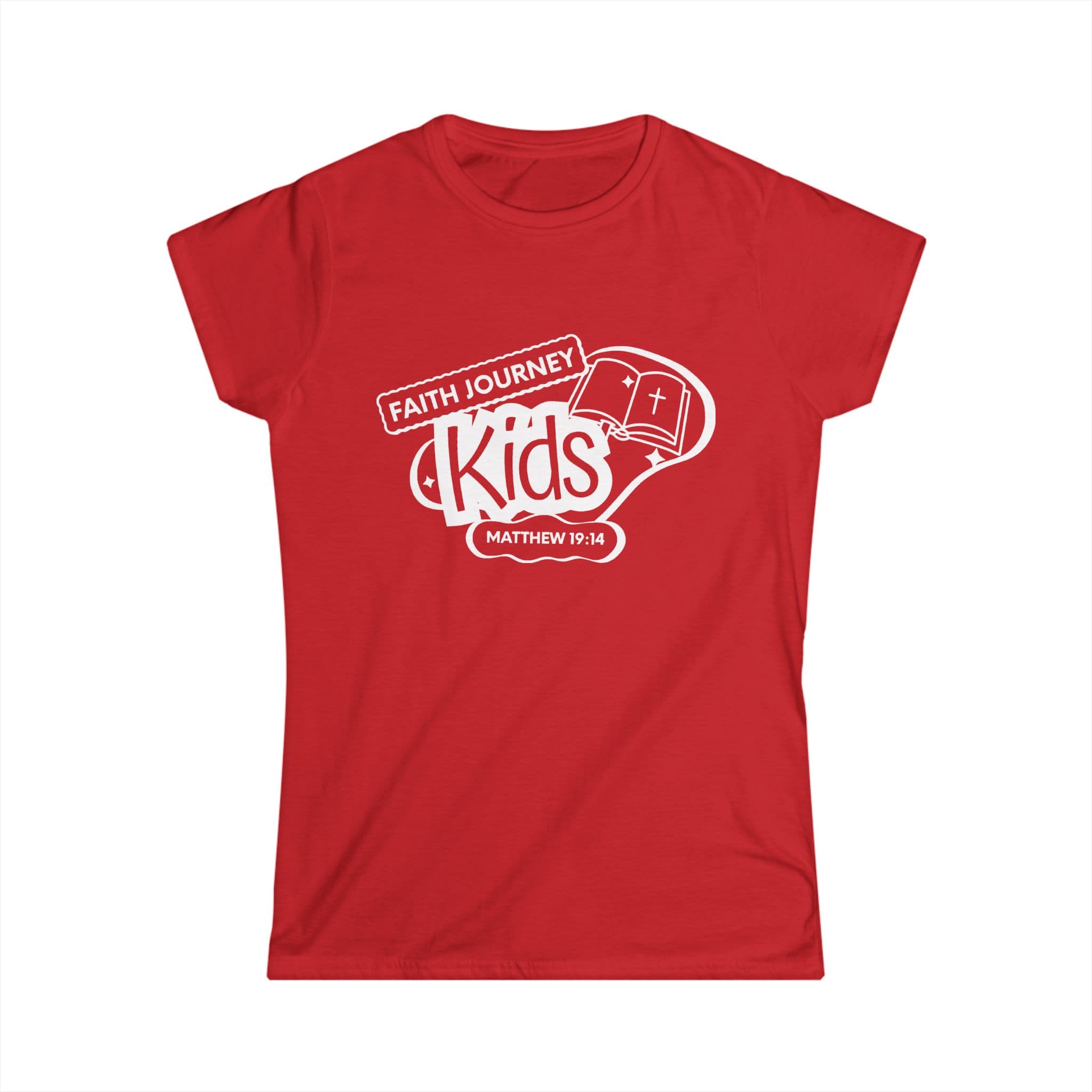 "Faith Journey Kids" Women's Tee, Motivational Shirt, Church Apparel, Faith-Based Clothing - Image 10