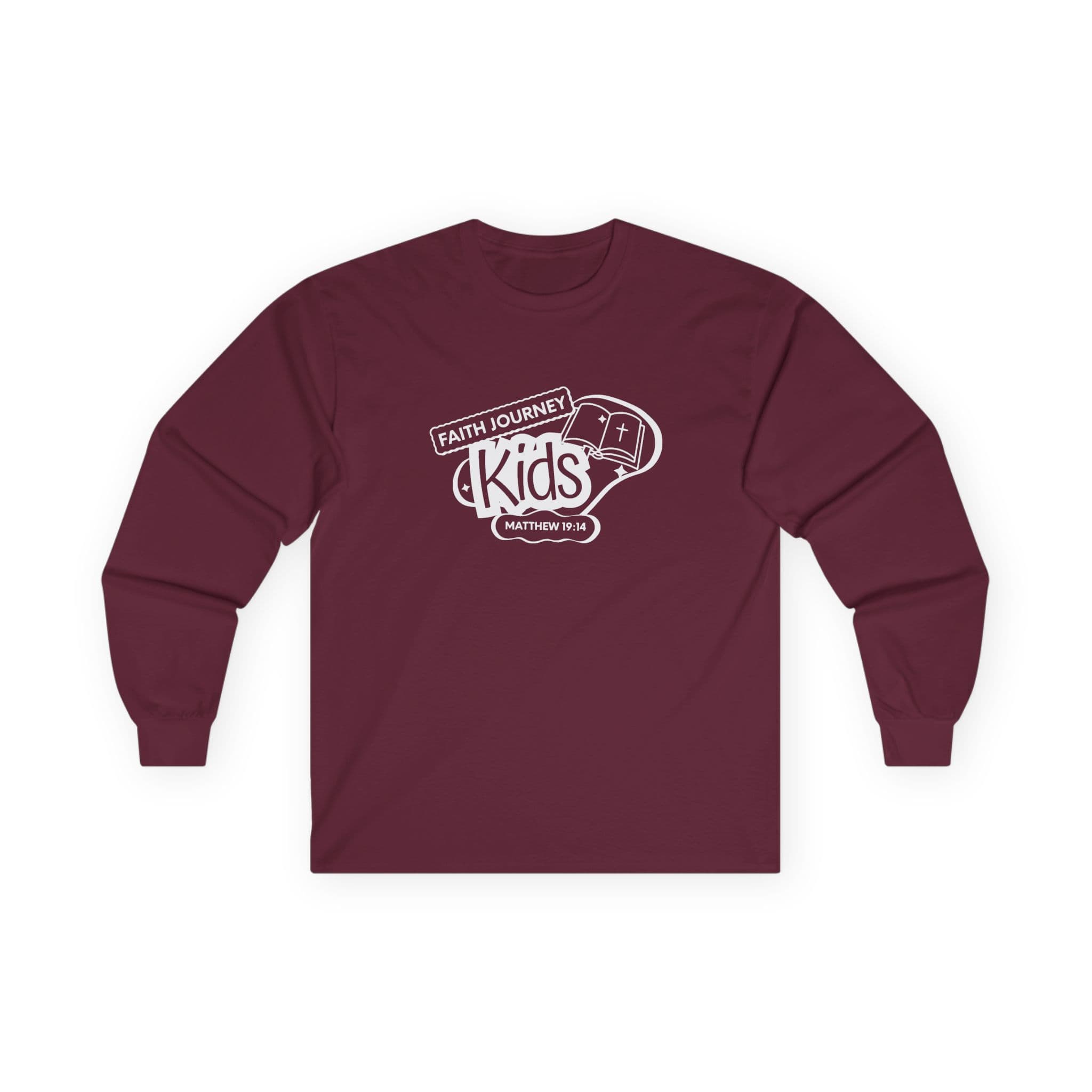 Faith Journey Kids Long Sleeve Tee, Inspirational Apparel, Church Event Wear, Casual Faith Clothing - Image 4