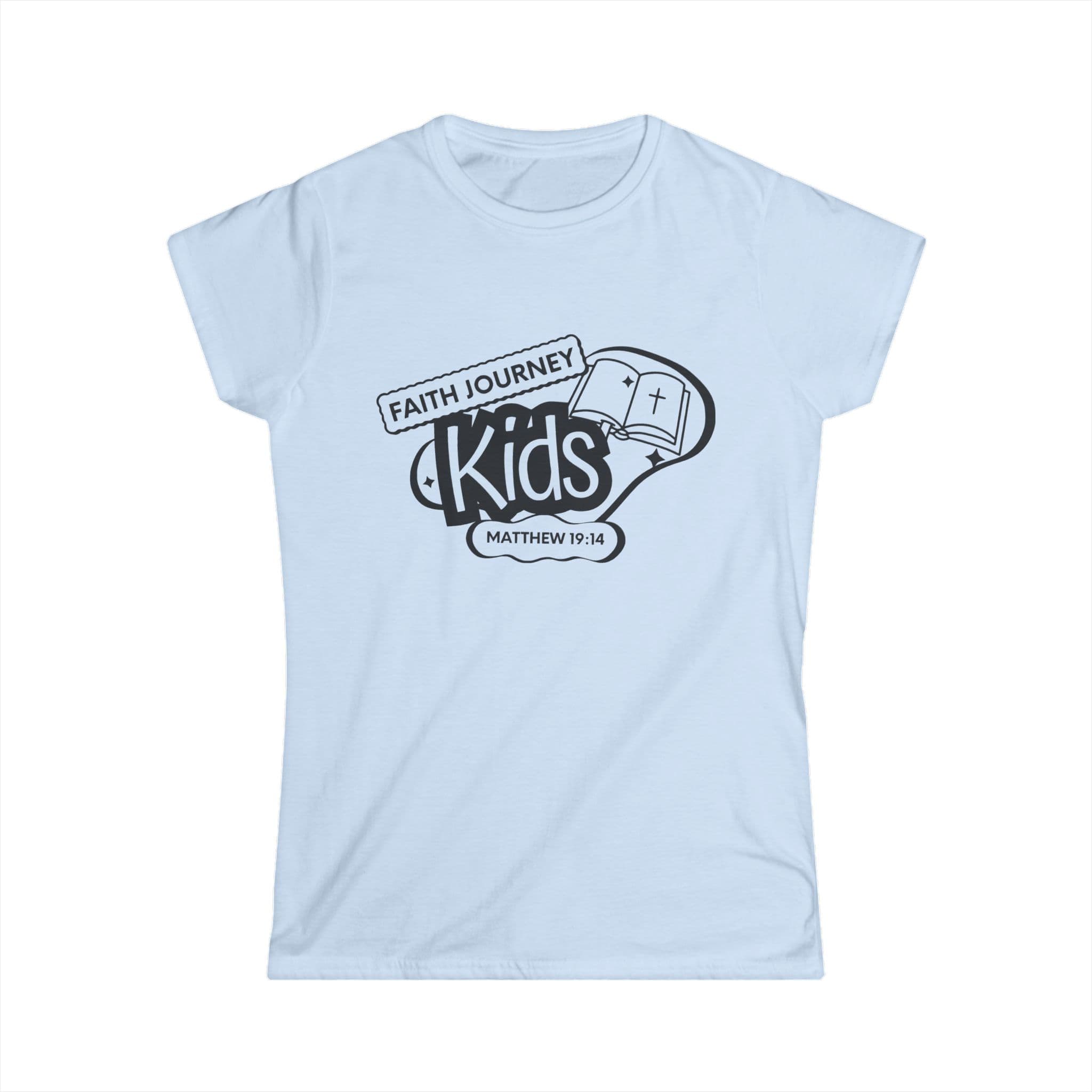 "Faith Journey Kids" Women's Tee, Motivational Shirt, Church Apparel, Faith-Based Clothing - Image 6