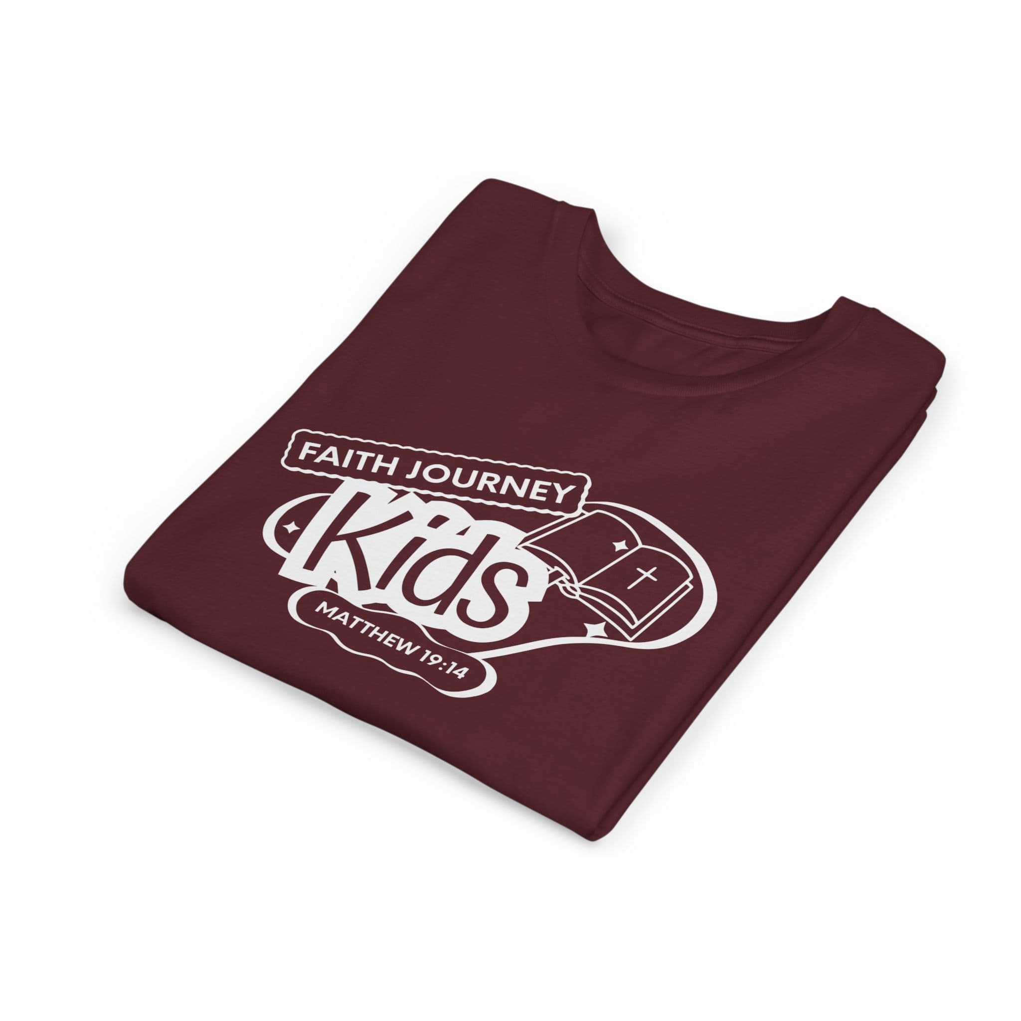 Faith Journey Kids Youth T‑Shirt – Matthew 19:14 Church Kids Tee - Image 35
