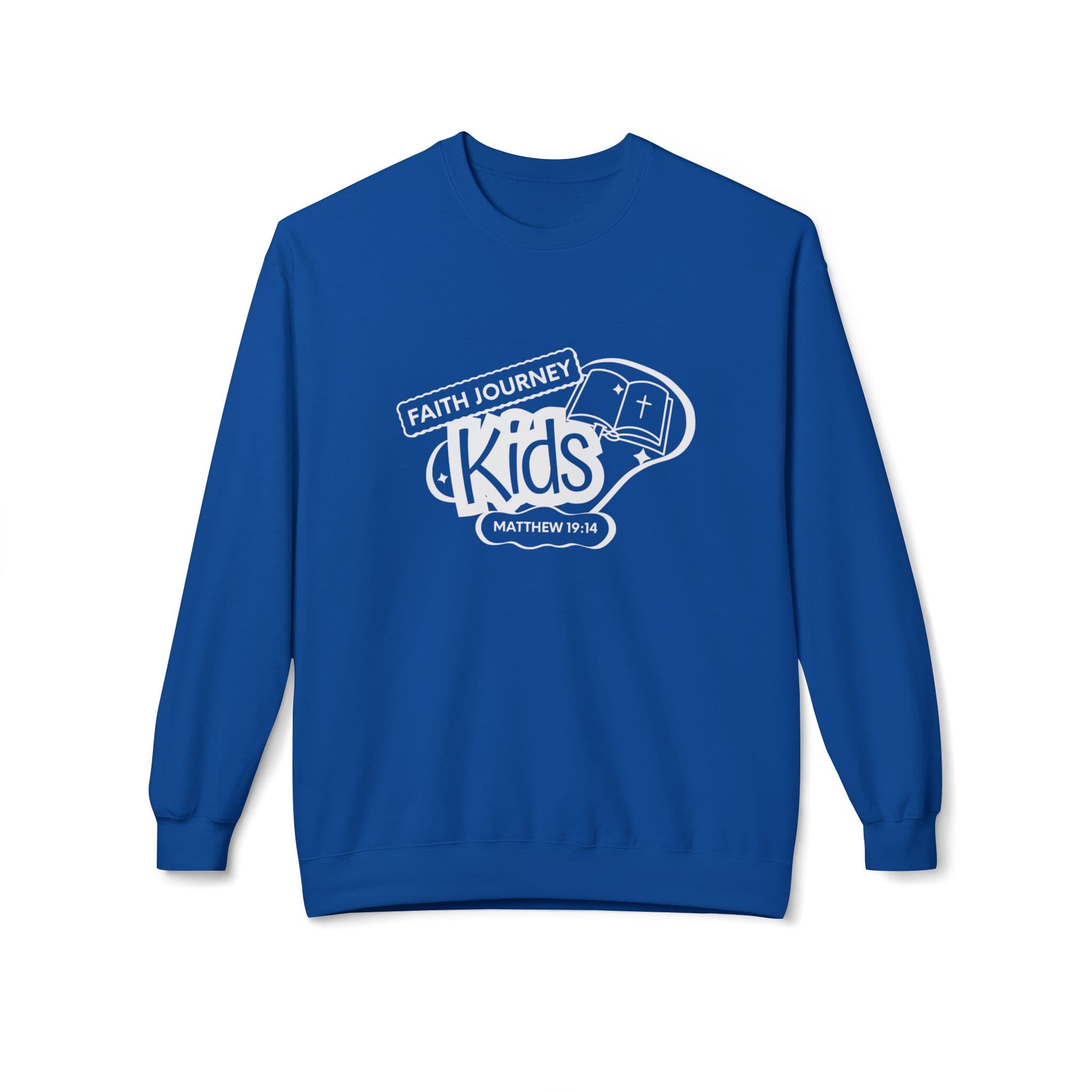 "Faith Journey Kids" - Fleece Crewneck Sweatshirt | Unisex, Cozy Layer, Church Apparel - Image 8