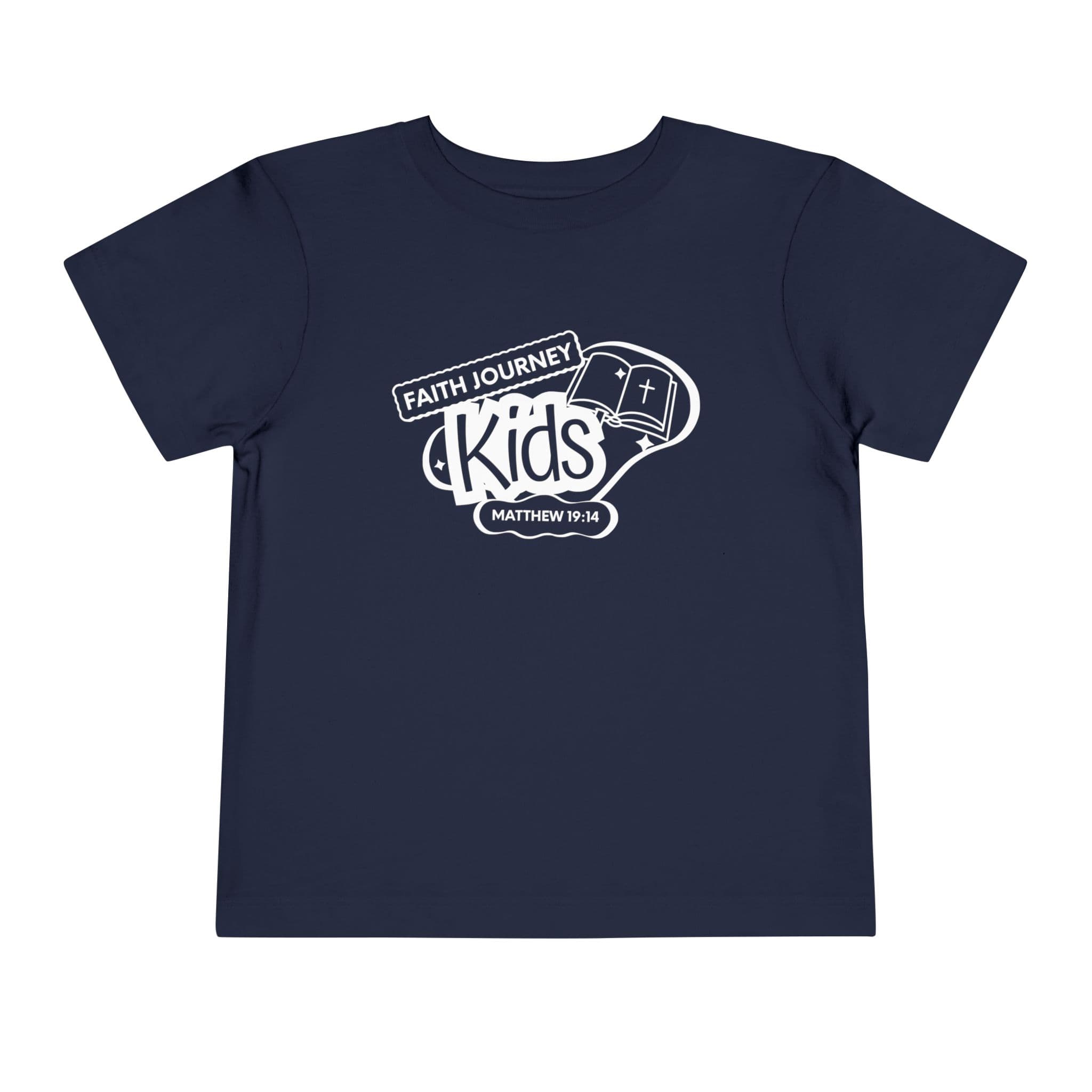 "Faith Journey Kids" Toddler Tee — "Faith Journey Kids" Matthew 19:14 Religious Short Sleeve - Image 19