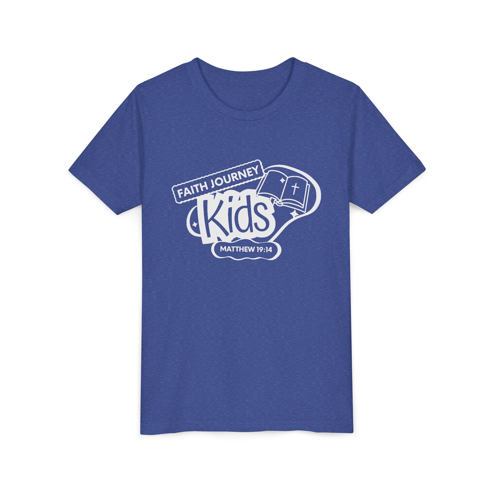 Faith Journey Kids Youth T‑Shirt – Matthew 19:14 Church Kids Tee - Image 22