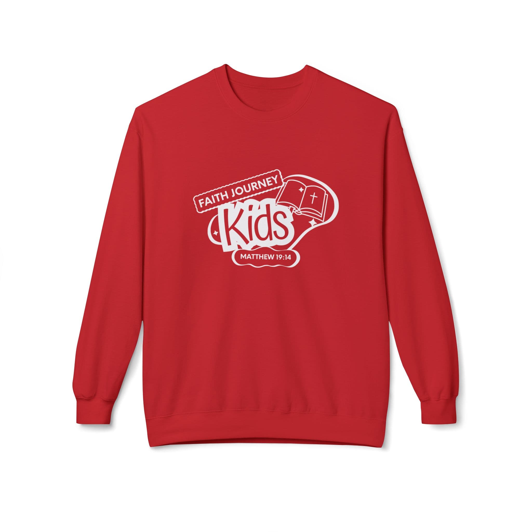 "Faith Journey Kids" - Fleece Crewneck Sweatshirt | Unisex, Cozy Layer, Church Apparel - Image 12