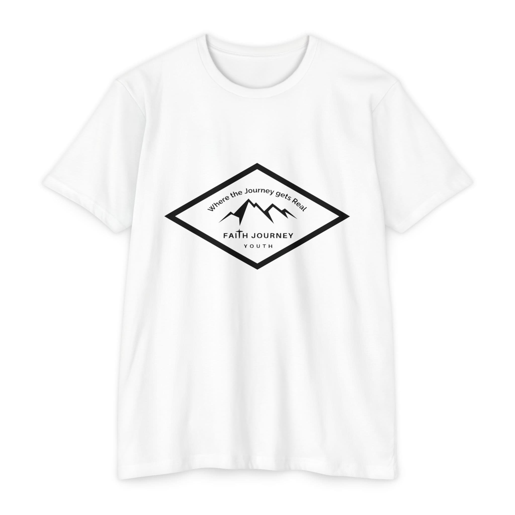 Faith Journey Youth - Premium T-Shirt, Motivational Tee, Unisex Graphic Shirt, Adventure Shirt 60% Poly - 40% Cotton