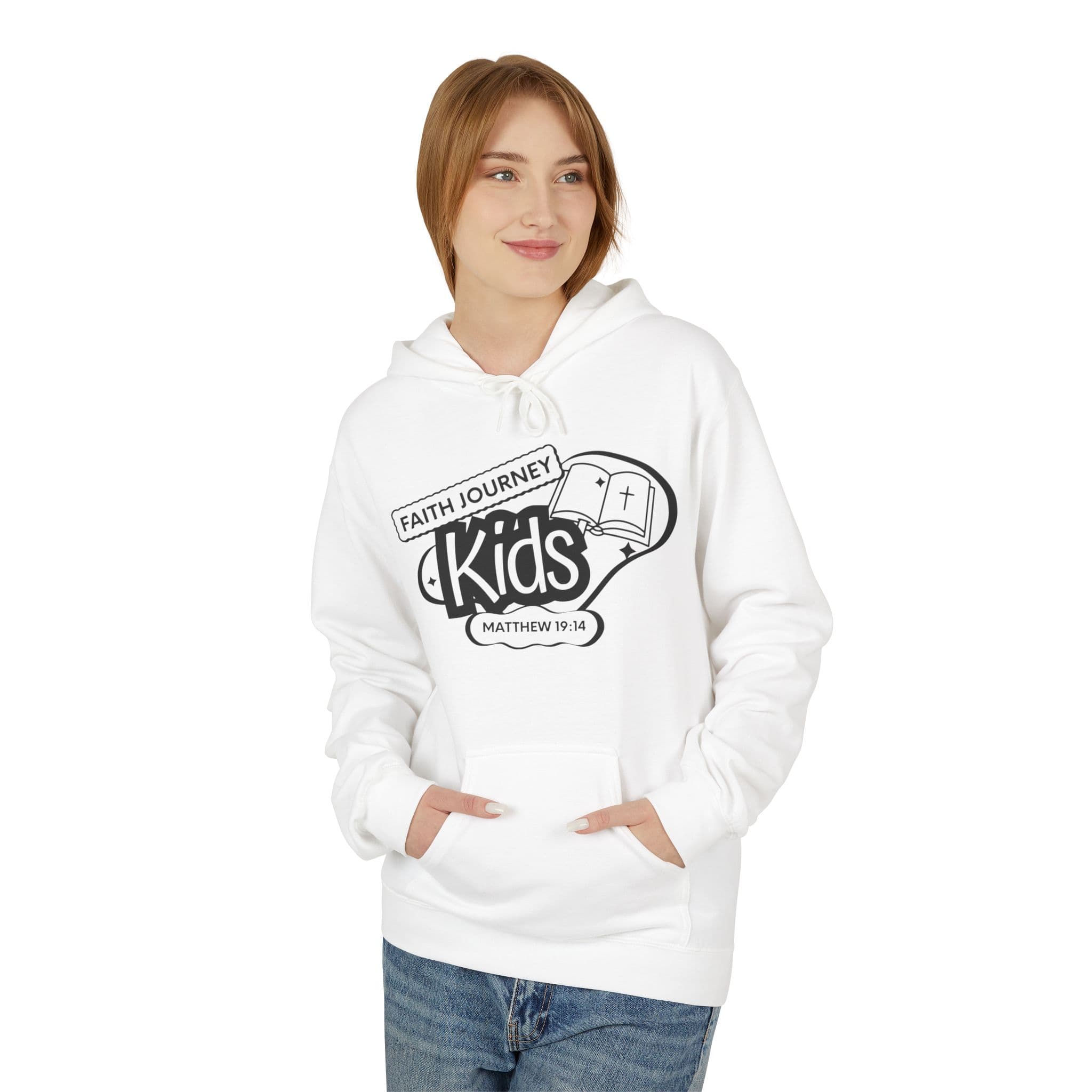 "Faith Journey Kids" Hoodie | Unisex Fleece Sweatshirt for Church Events, Outdoor Adventures, Cozy Gifts - Image 3