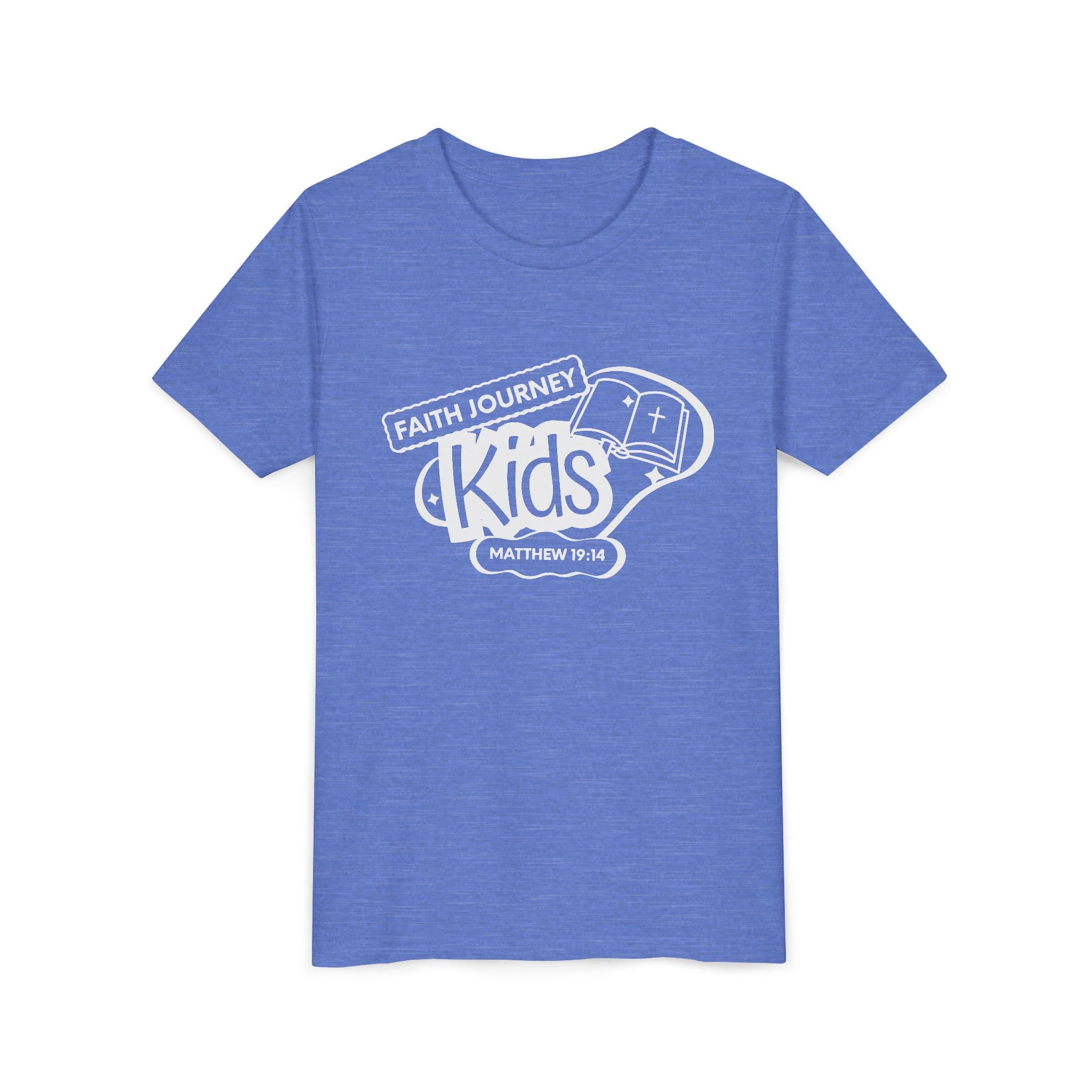 Faith Journey Kids Youth T‑Shirt – Matthew 19:14 Church Kids Tee - Image 16