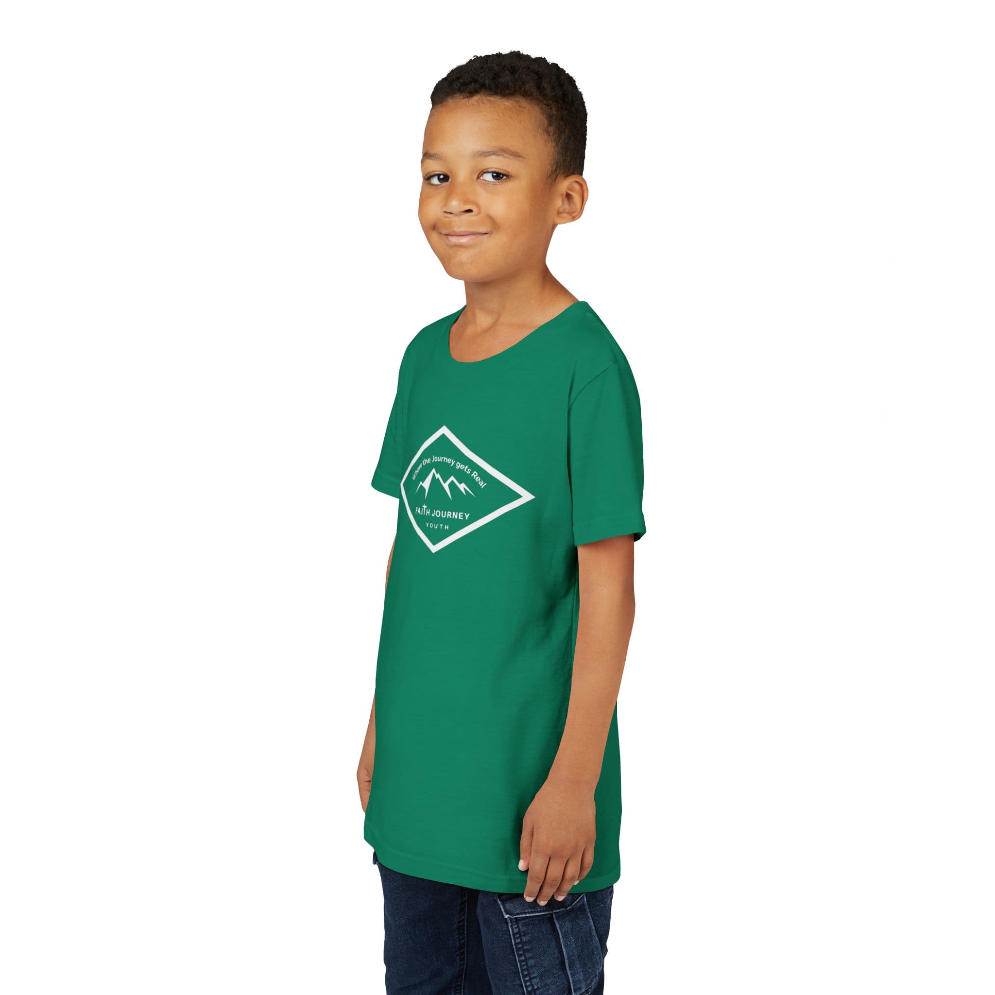 "Faith Journey Youth" Kids Size Short Sleeve Tee - Motivational Shirt for Kids, Great for Church Events, Inspirational Gift, Casual Wear, Outdoor [...] - Image 12