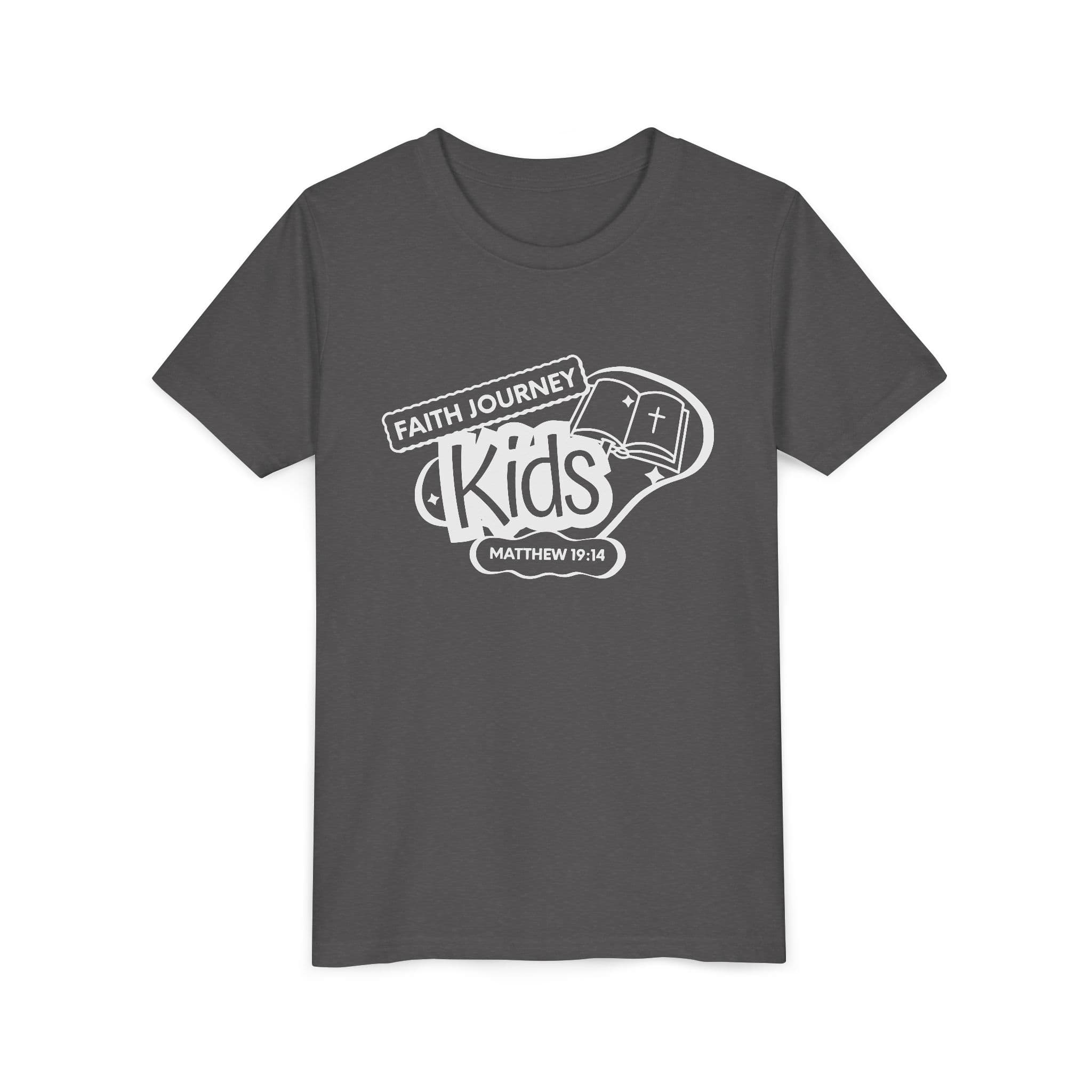 Faith Journey Kids Youth T‑Shirt – Matthew 19:14 Church Kids Tee - Image 31