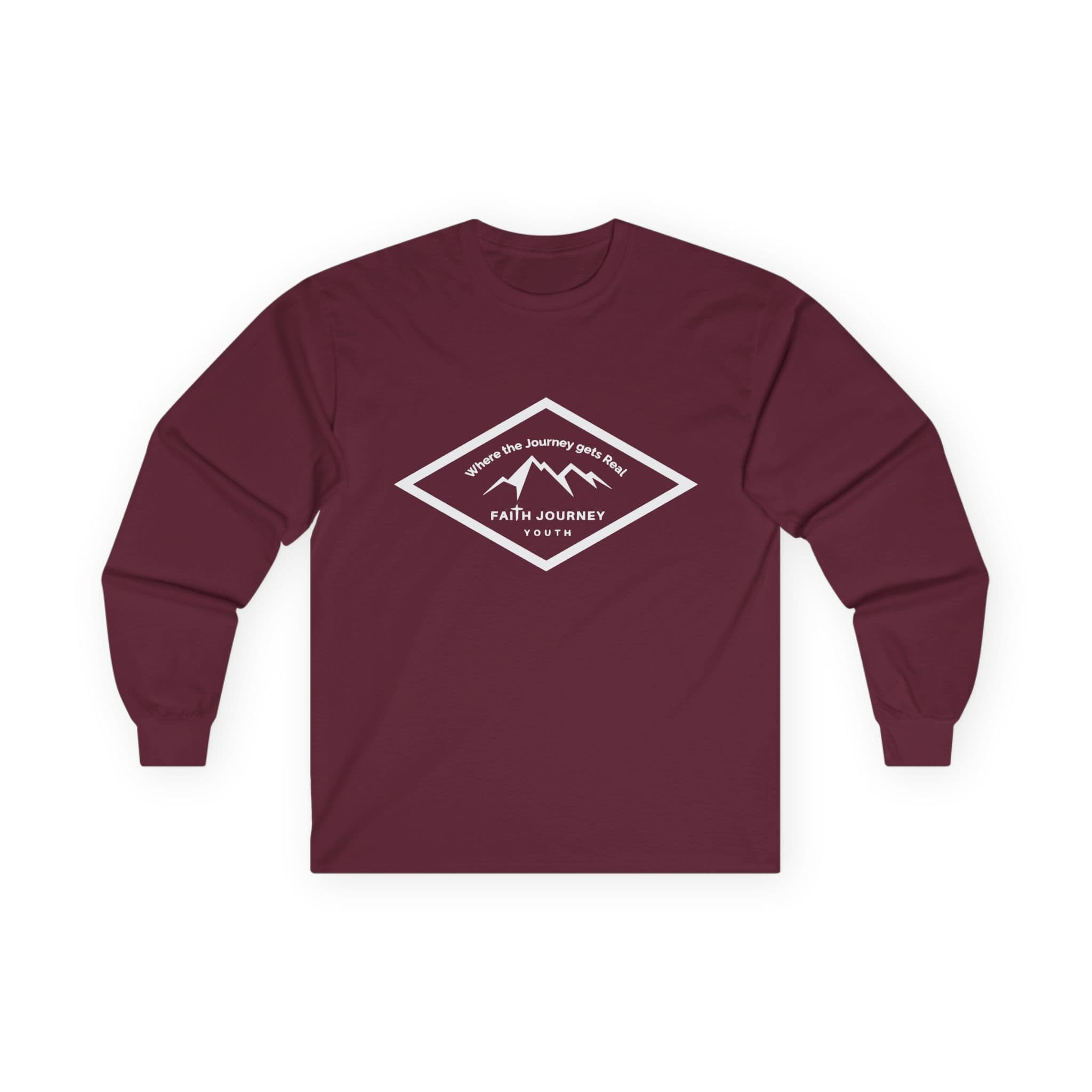 Faith Journey Youth Long Sleeve Tee, Inspirational Apparel, Church Event Wear, Casual Faith Clothing - Image 4