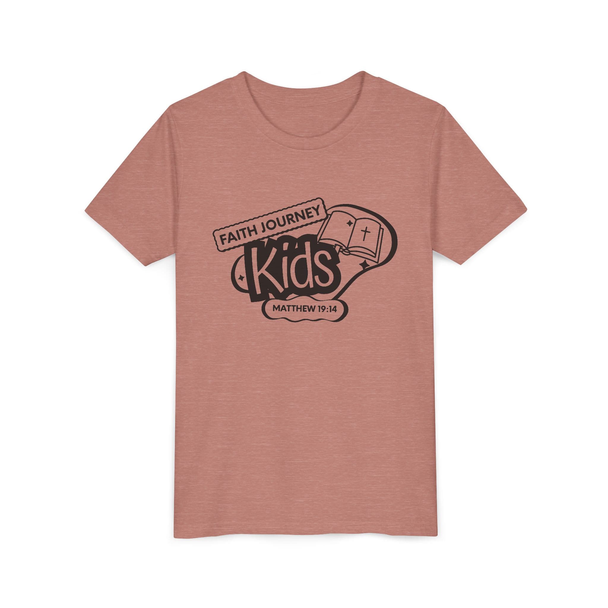 Faith Journey Kids Youth T‑Shirt – Matthew 19:14 Church Kids Tee - Image 4