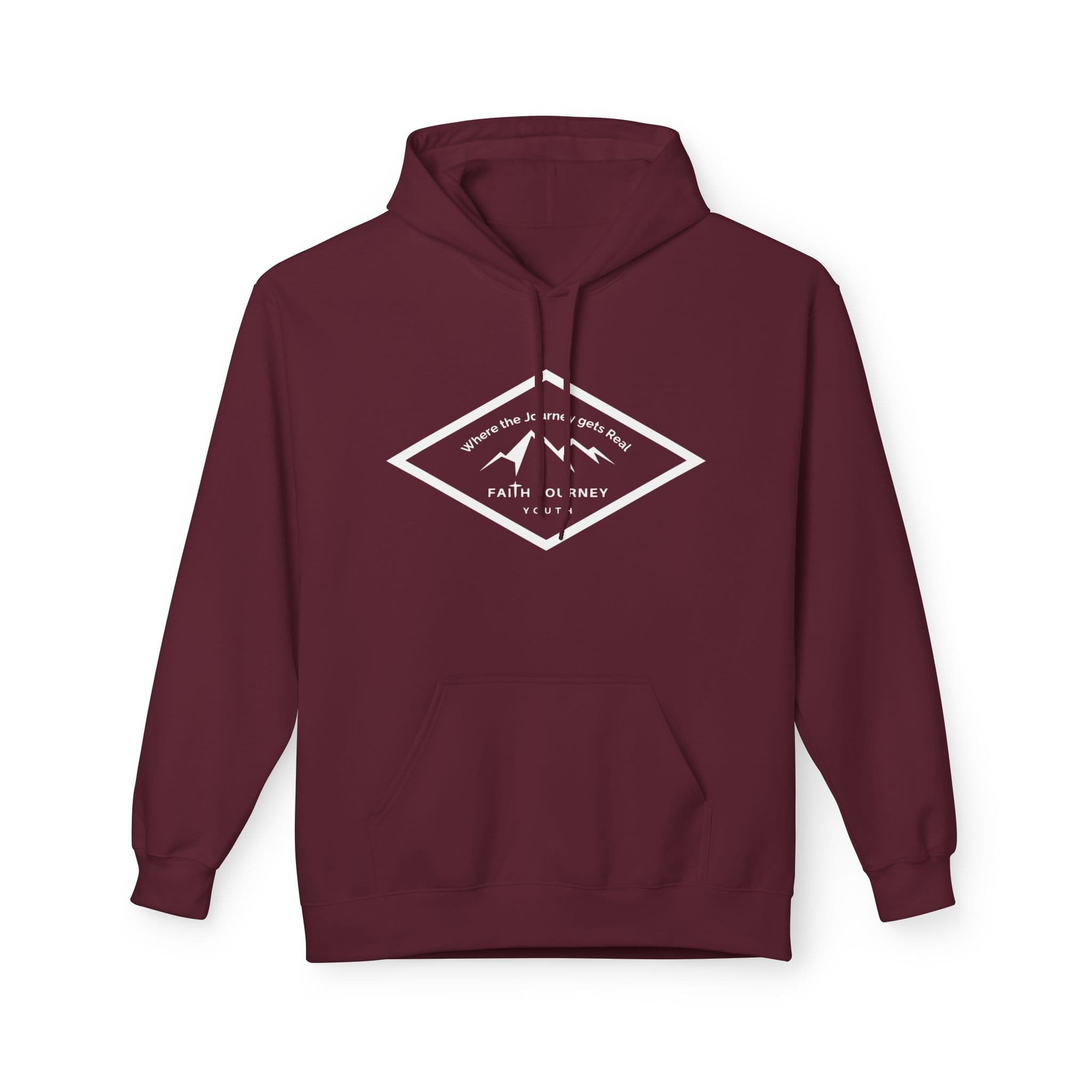Faith Journey Youth Hoodie | Unisex Fleece Sweatshirt for Church Events, Outdoor Adventures, Cozy Gifts - Image 4