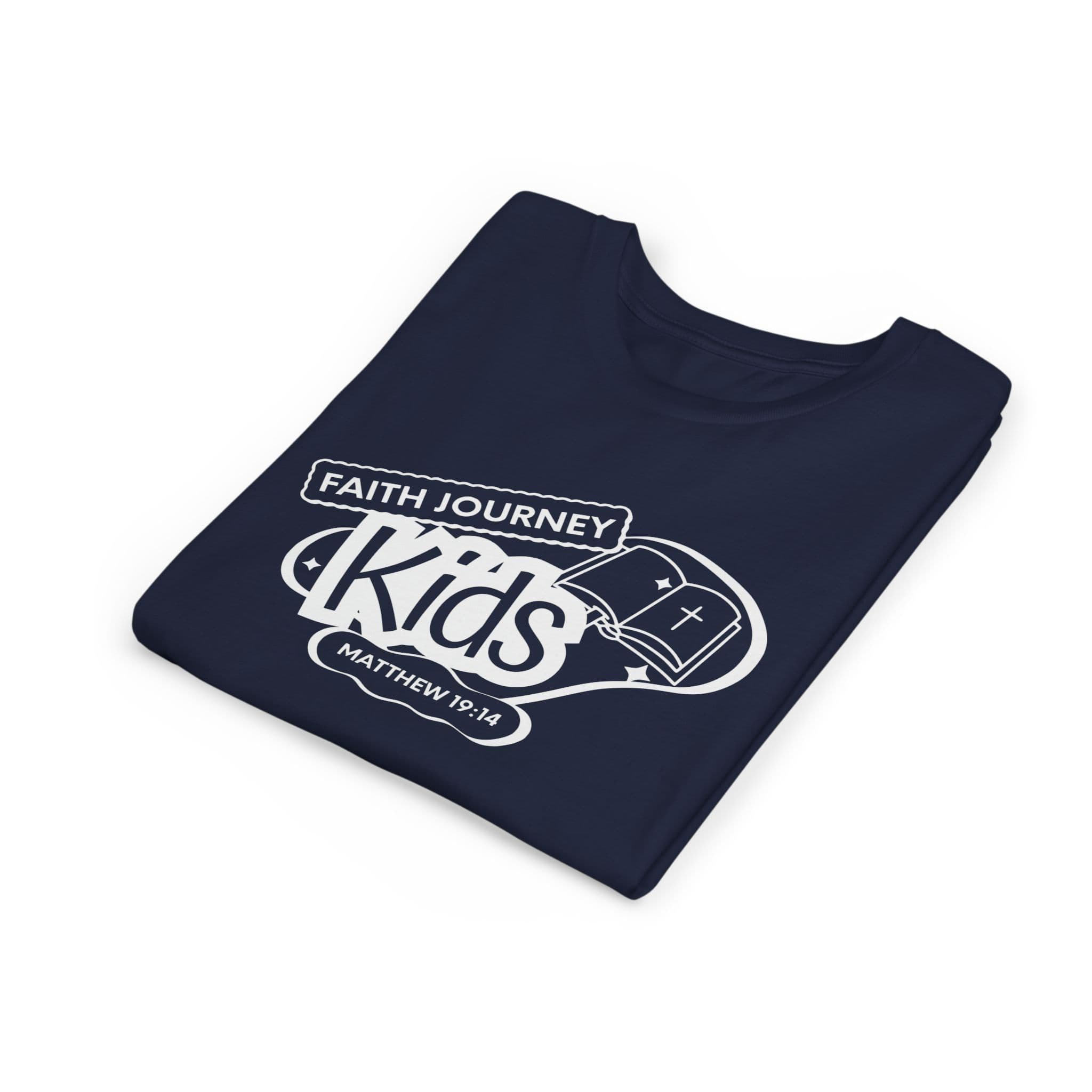 Faith Journey Kids Youth T‑Shirt – Matthew 19:14 Church Kids Tee - Image 26