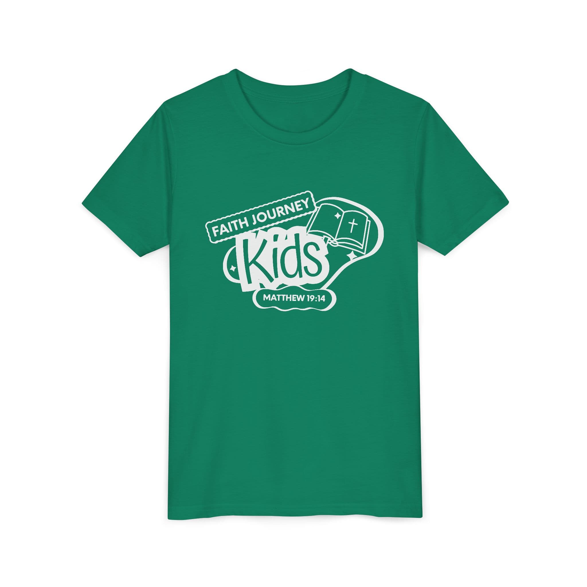 Faith Journey Kids Youth T‑Shirt – Matthew 19:14 Church Kids Tee - Image 10